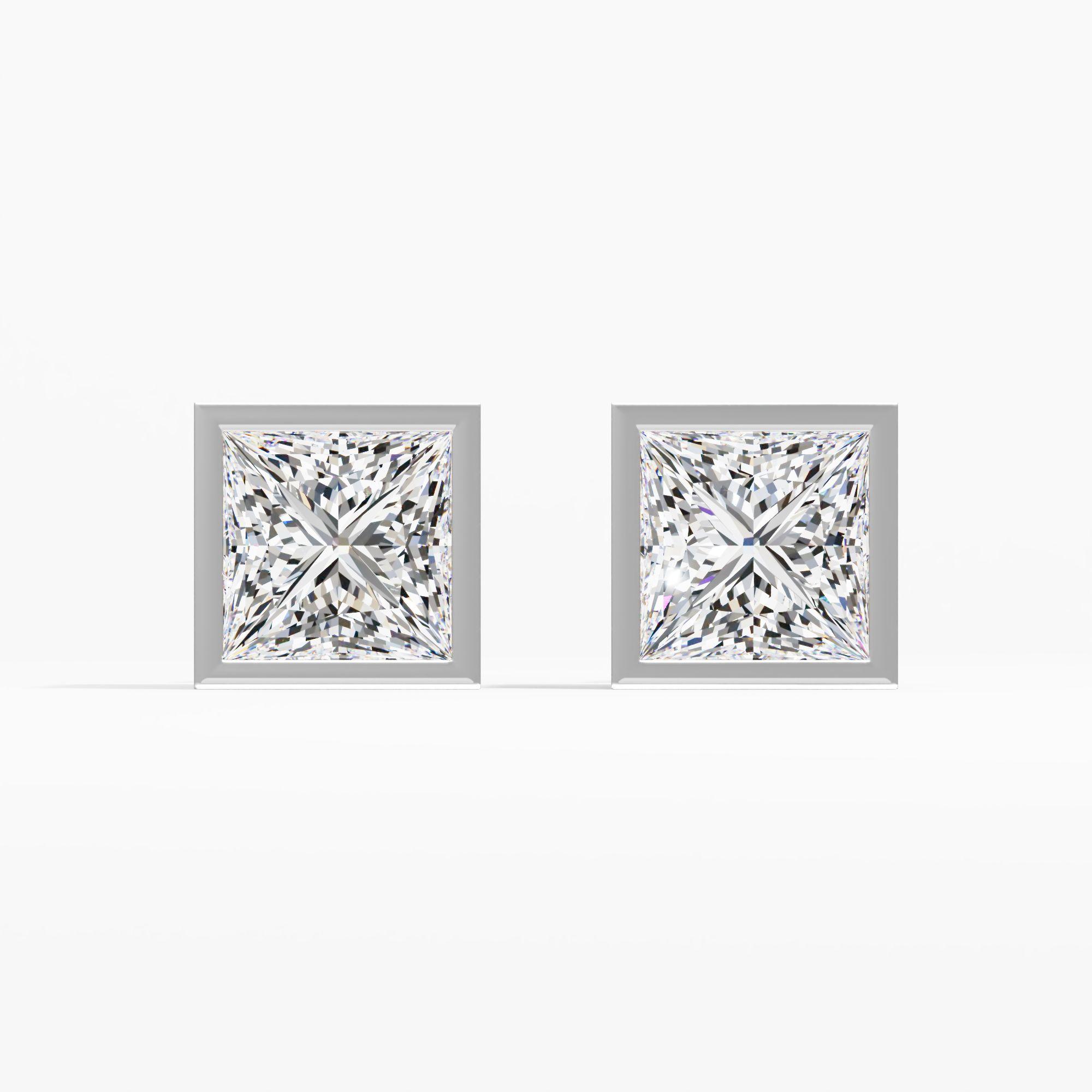 Lily Belle Solitaire Stud Earring 9k Yellow Gold Princess 0.50ct in 9KT Yellow Gold (Diamond Quality: FG-VVS VS)