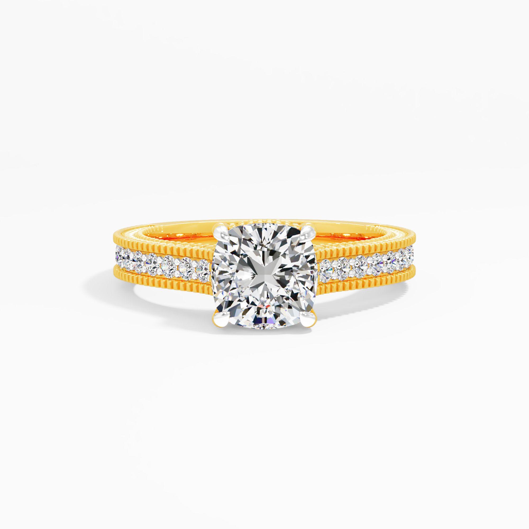Saffron Wink Solitaire Engagement Ring in 9KT Yellow Gold (Diamond Quality: FG-VVS VS)