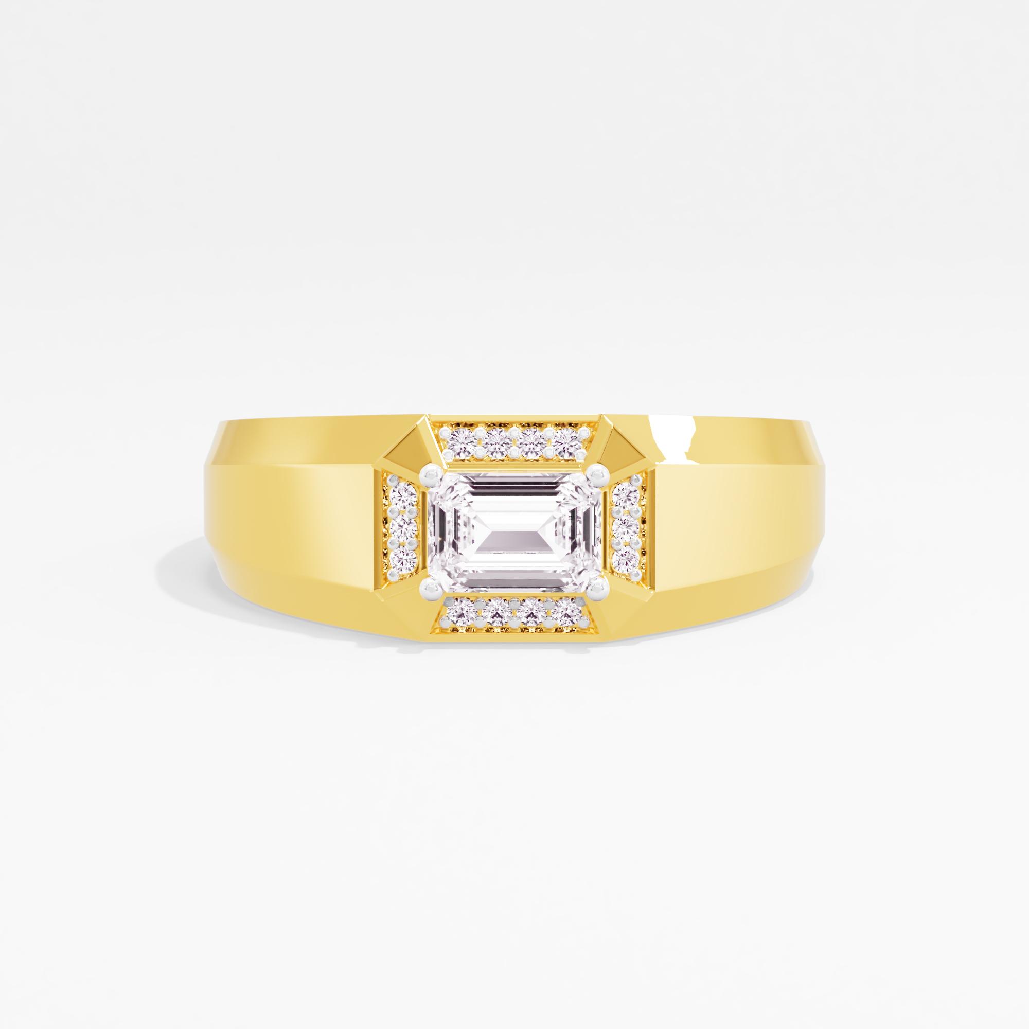 Ivory Legacy Solitaire Mens Ring in 9KT Yellow Gold (Diamond Quality: FG-VVS VS)