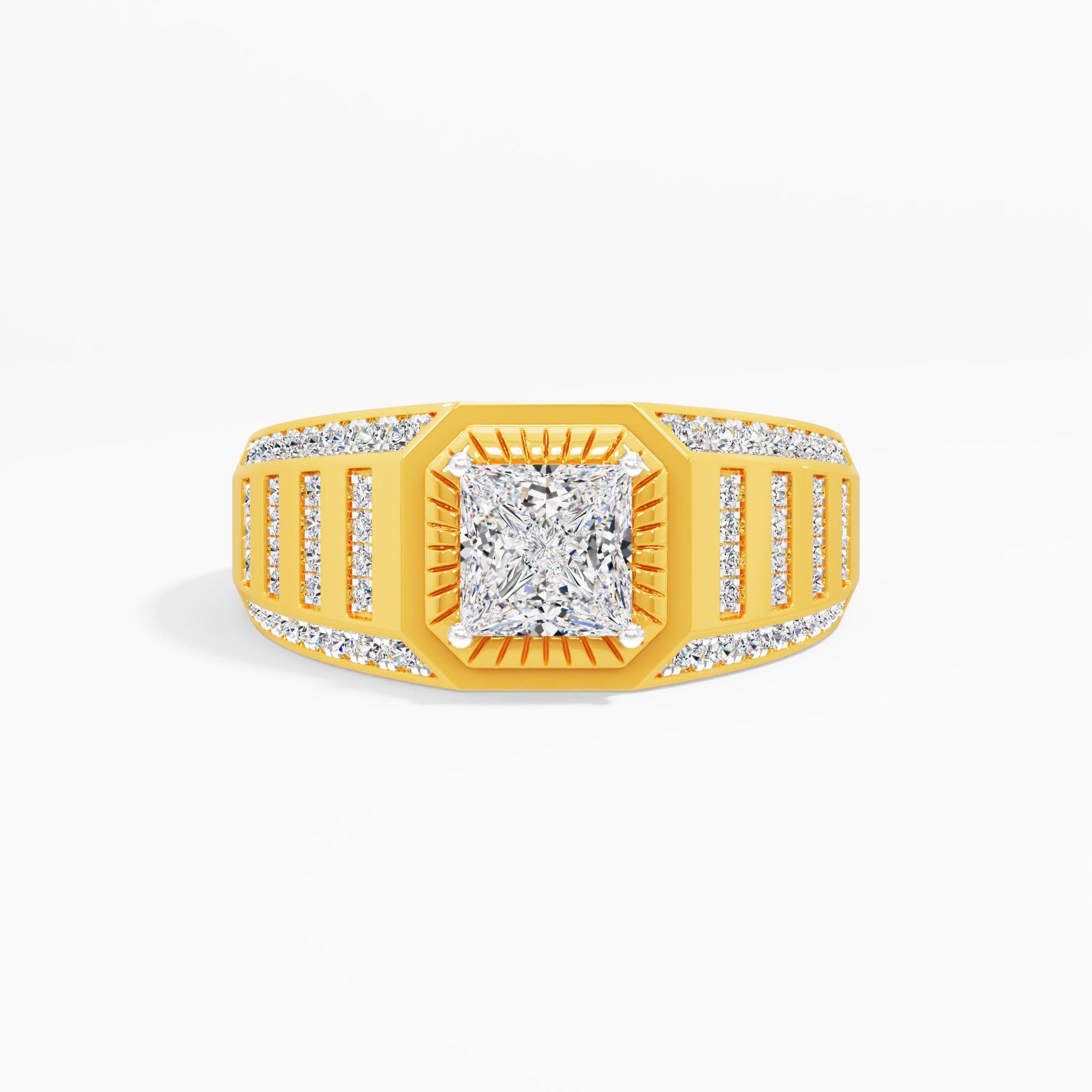 Powerframe Royale Diamond Ring in 9KT Yellow Gold (Diamond Quality: FG-VVS VS)