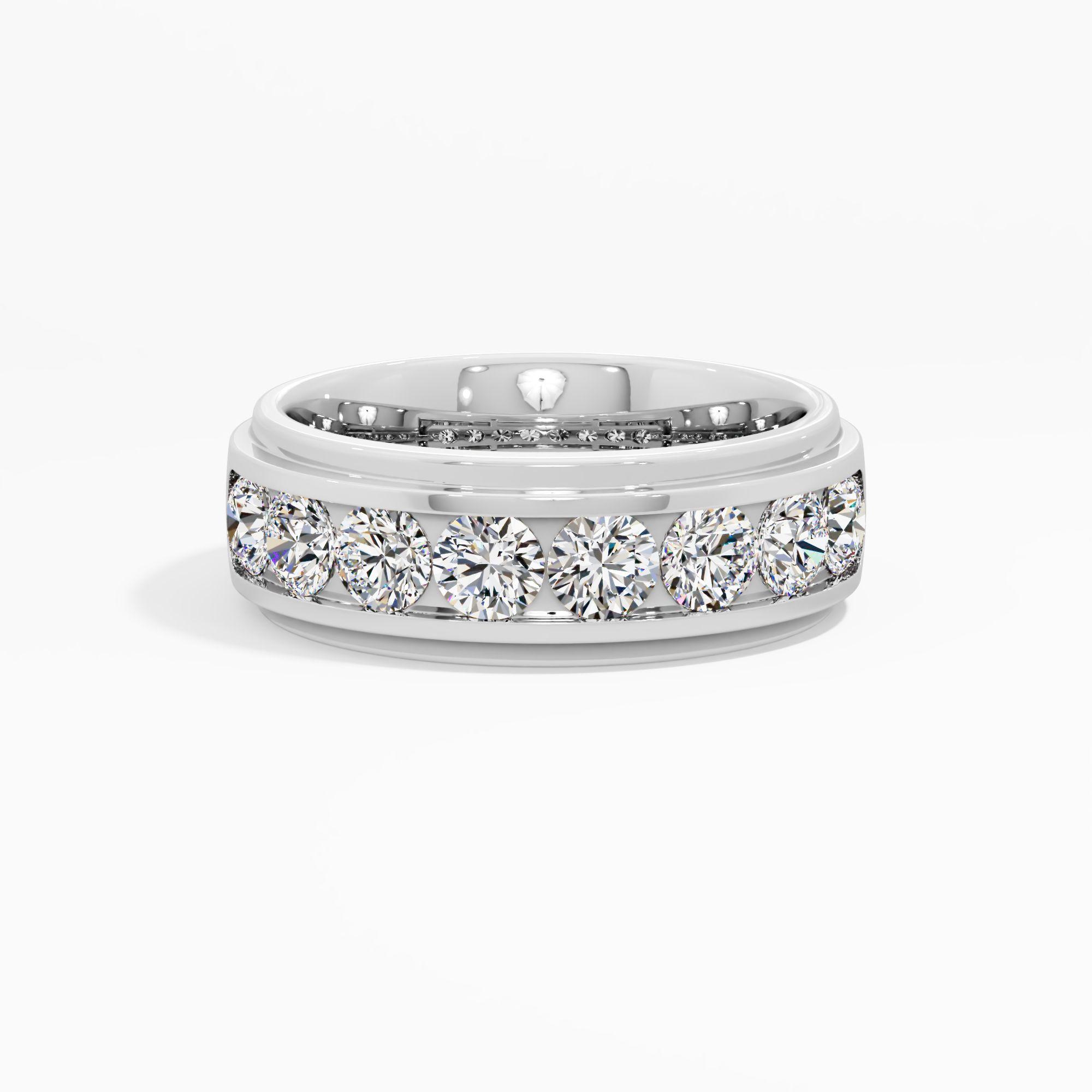 Orion Channel Eternity Band in 14KT White Gold (Diamond Quality: FG-VVS VS)