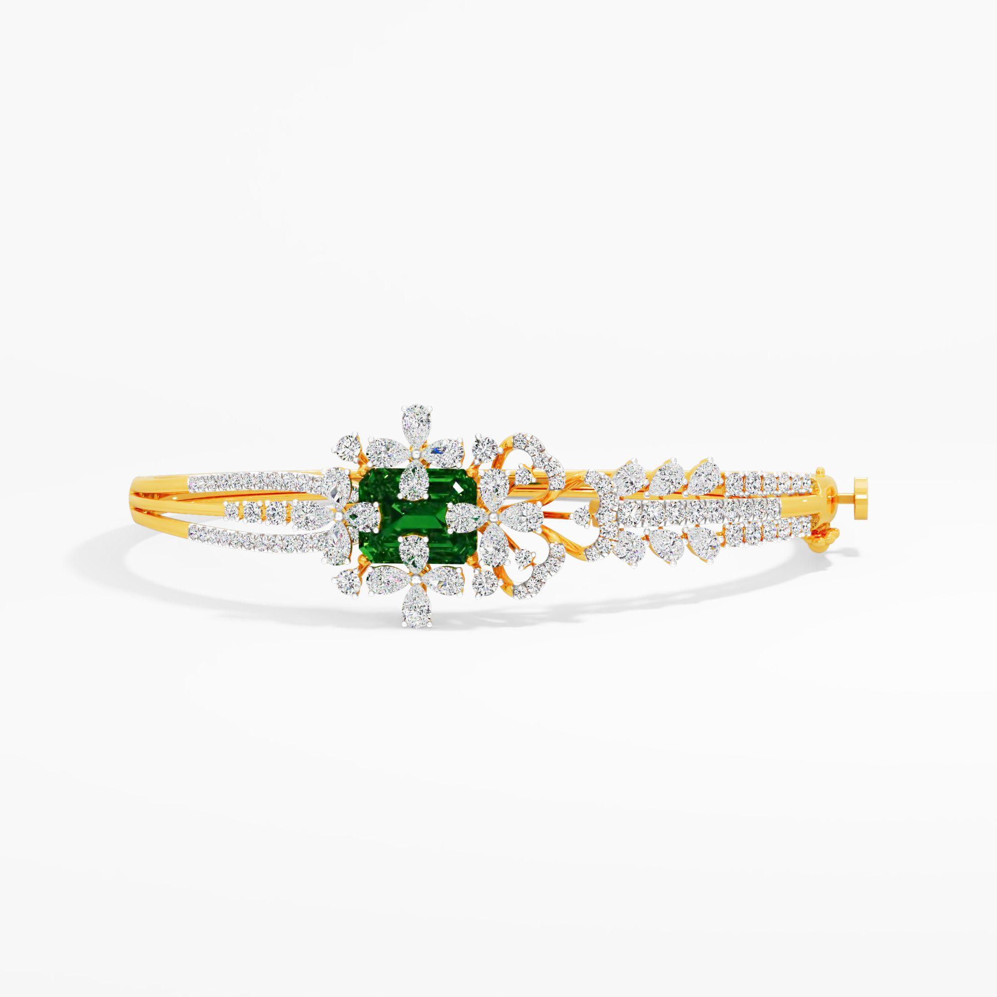 Zayra Bloom Bracelet in 9KT Yellow Gold (Diamond Quality: FG-VVS VS)