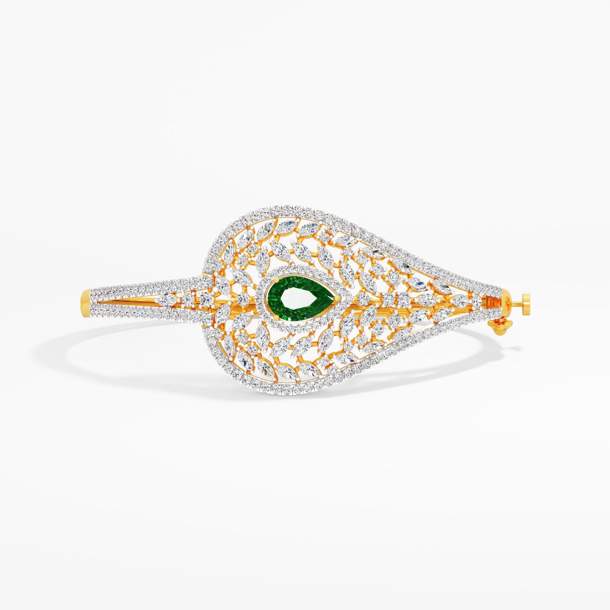Nayra Teardrop Regal Bracelet in 9KT Yellow Gold (Diamond Quality: FG-VVS VS)