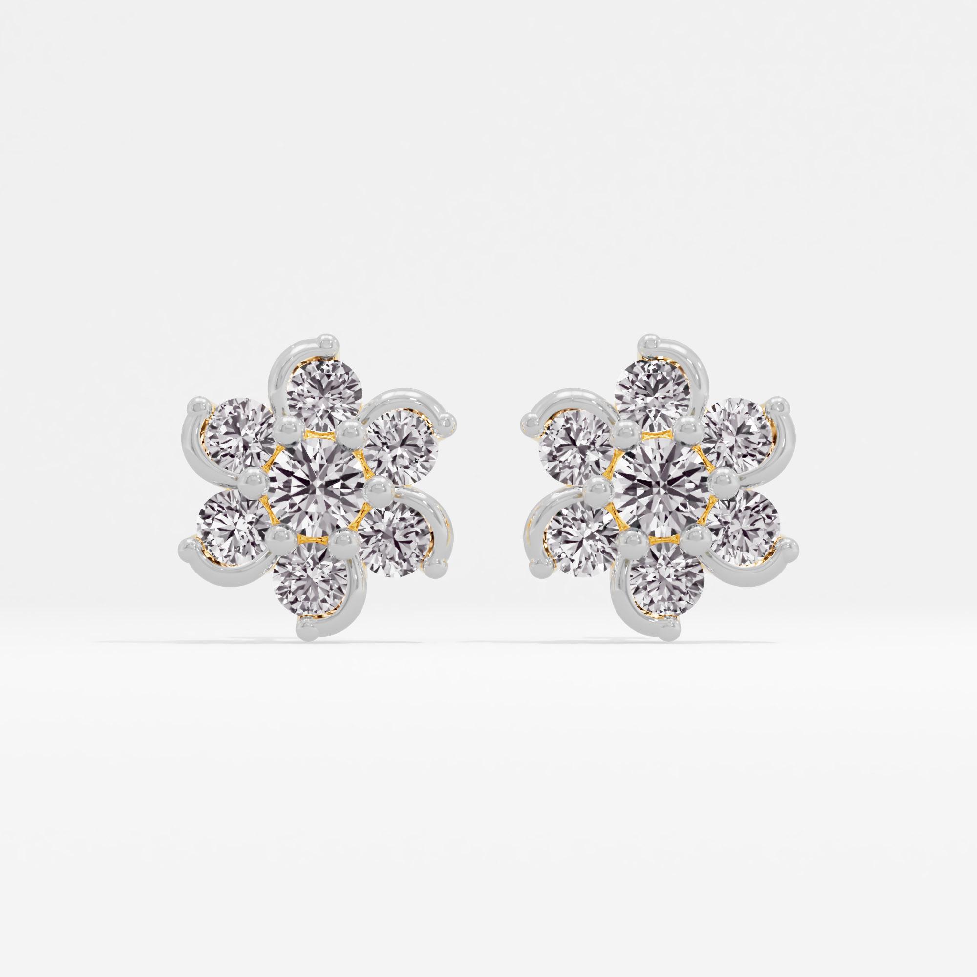 Starflare Cluster Stud Earrings in 9KT Yellow Gold (Diamond Quality: FG-VVS VS)