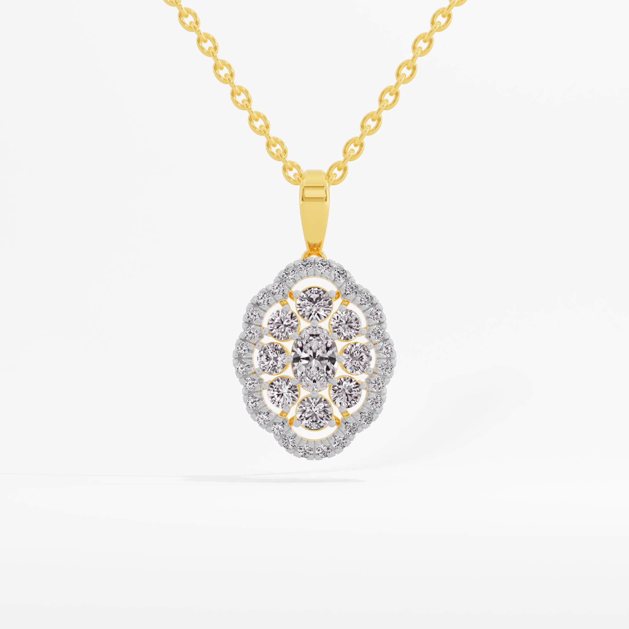 Ophelia Spark Solitaire Pendant in 9KT Yellow Gold (Diamond Quality: FG-VVS VS)