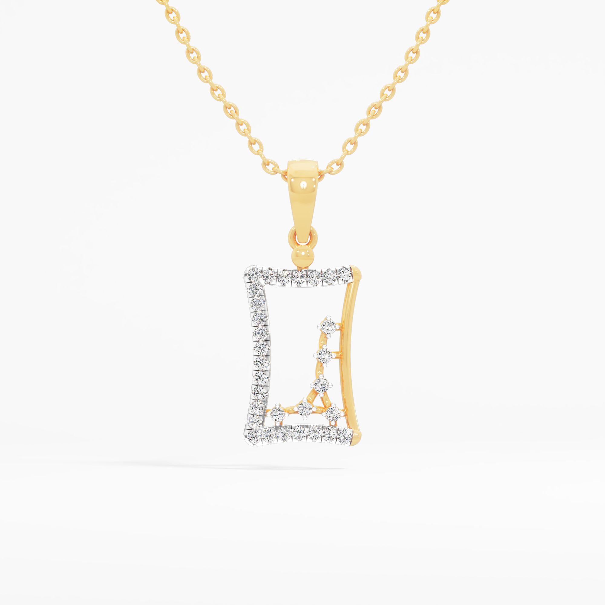 Celestial Scatter Pendant in 9KT Yellow Gold (Diamond Quality: FG-VVS VS)