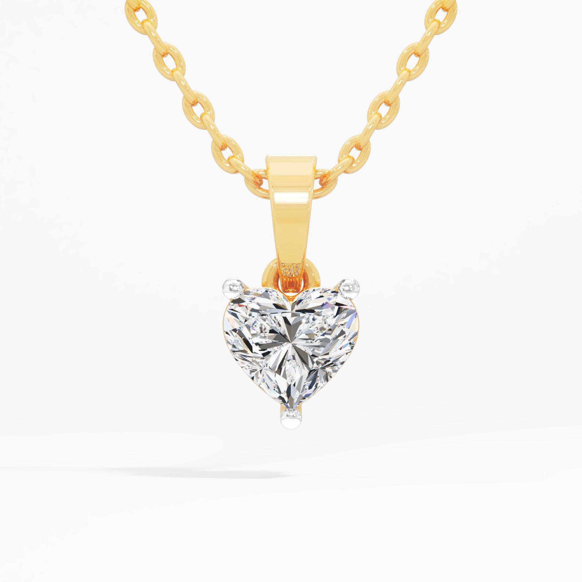 Eternal Love Solitaire Pendant in 9KT Yellow Gold (Diamond Quality: FG-VVS VS)