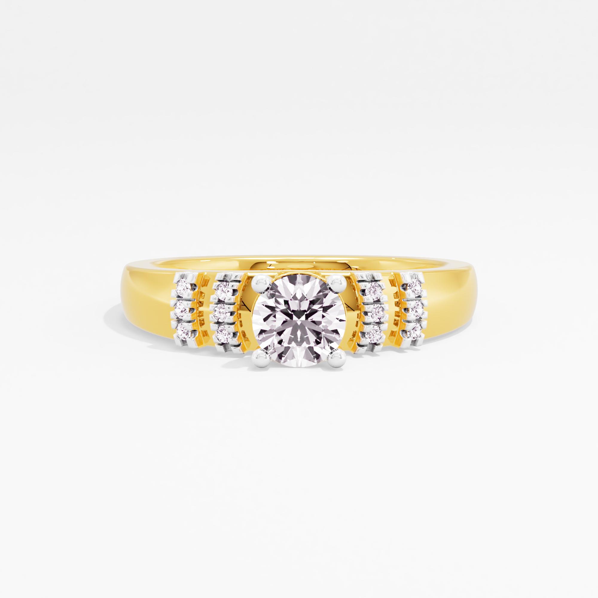 Diana's Love Solitaire Ring in 9KT Yellow Gold (Diamond Quality: FG-VVS VS)