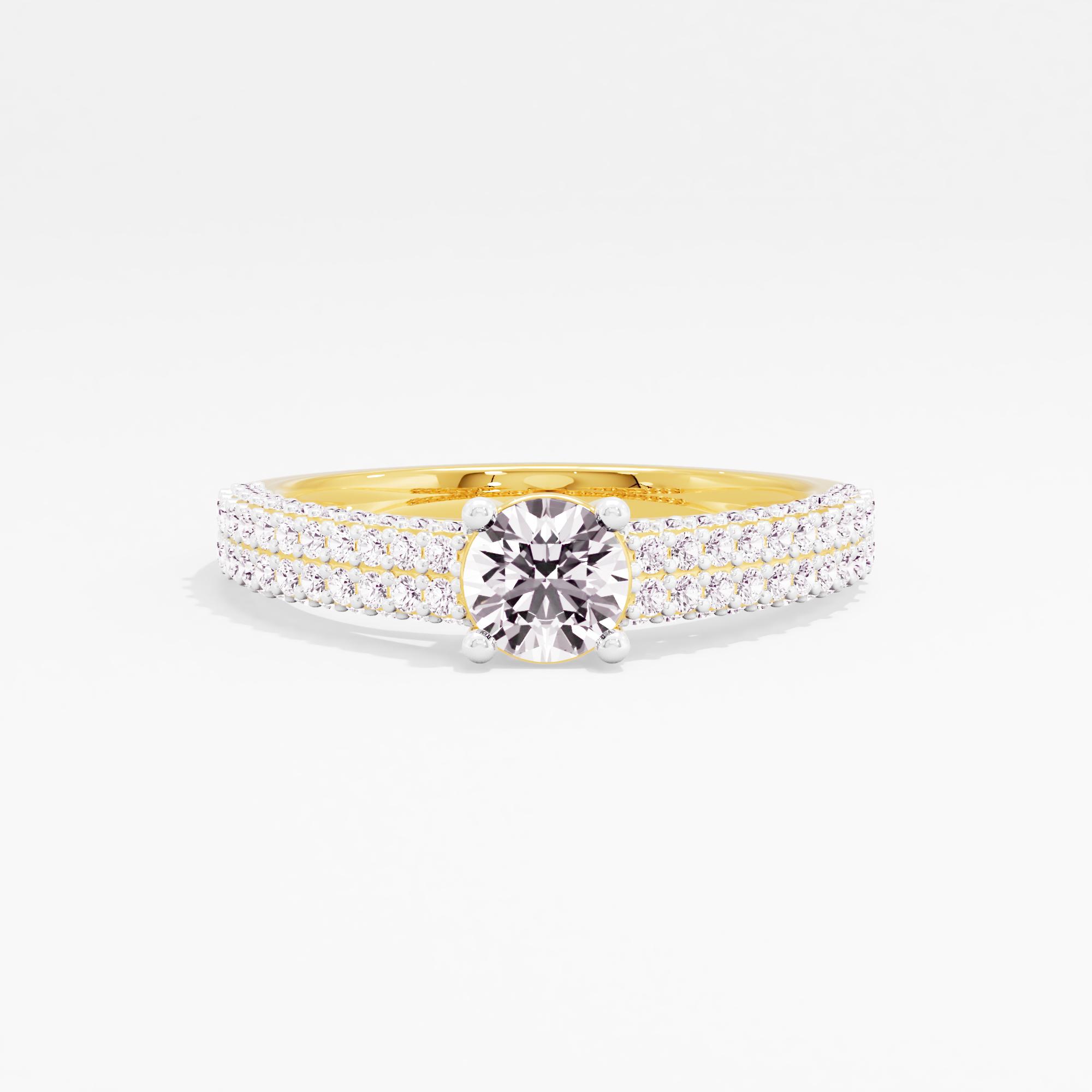 Sparkle Avenue Solitaire Ring in 9KT Yellow Gold (Diamond Quality: FG-VVS VS)