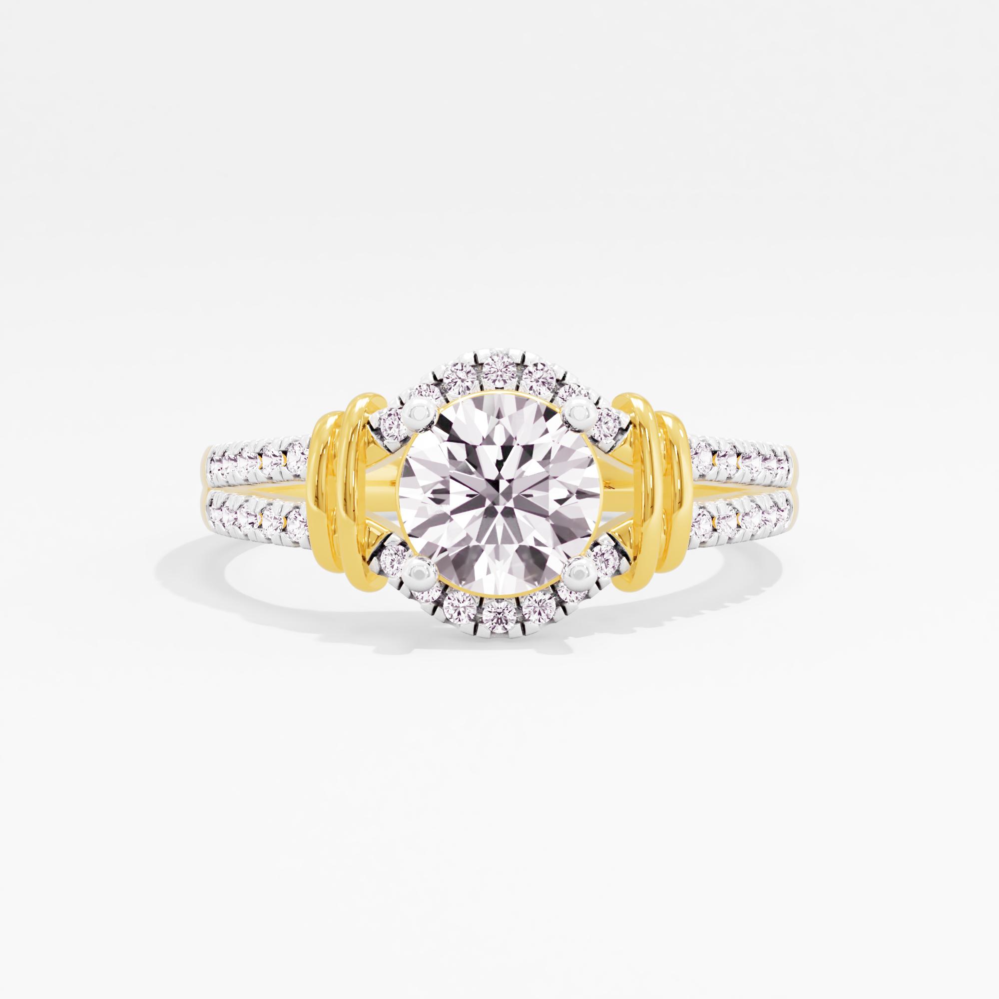 Everlasting Kiss Solitaire Ring in 9KT Yellow Gold (Diamond Quality: FG-VVS VS)