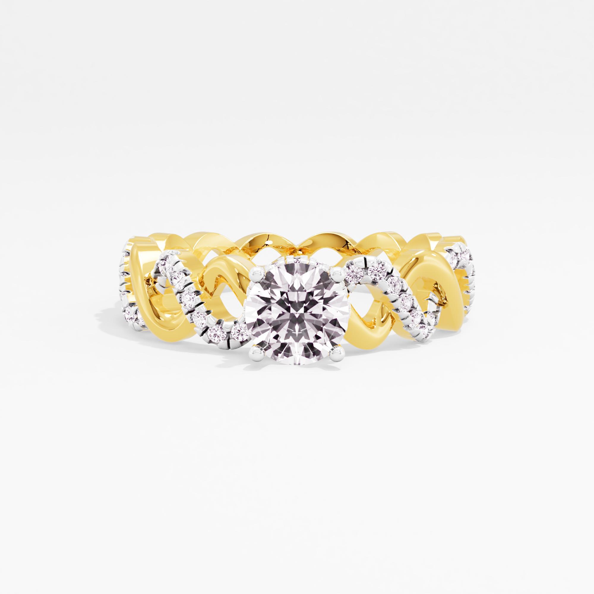 Majestic Charmer Solitaire Ring in 9KT Yellow Gold (Diamond Quality: FG-VVS VS)