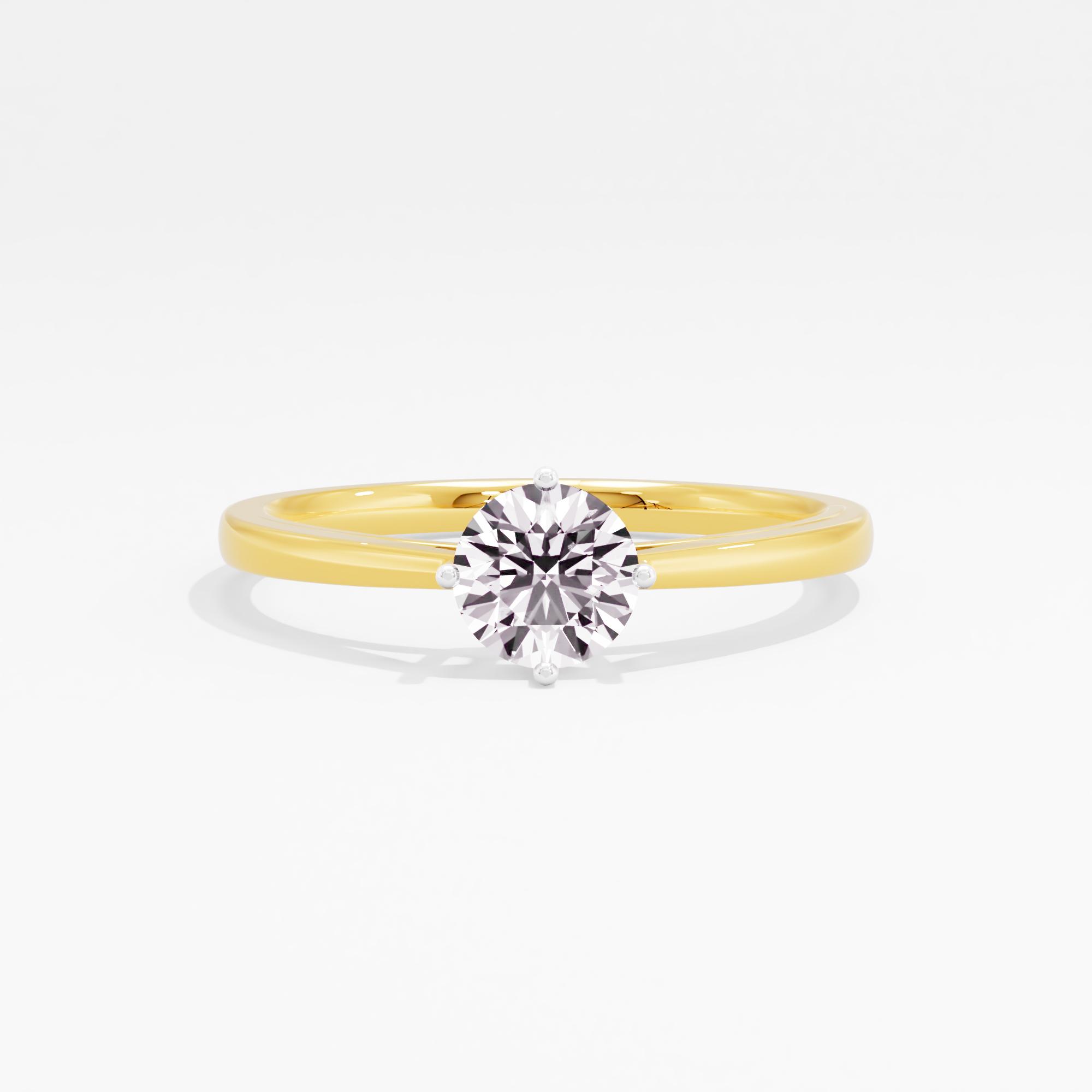 Modern Sienna Solitaire Ring in 9KT Yellow Gold (Diamond Quality: FG-VVS VS)