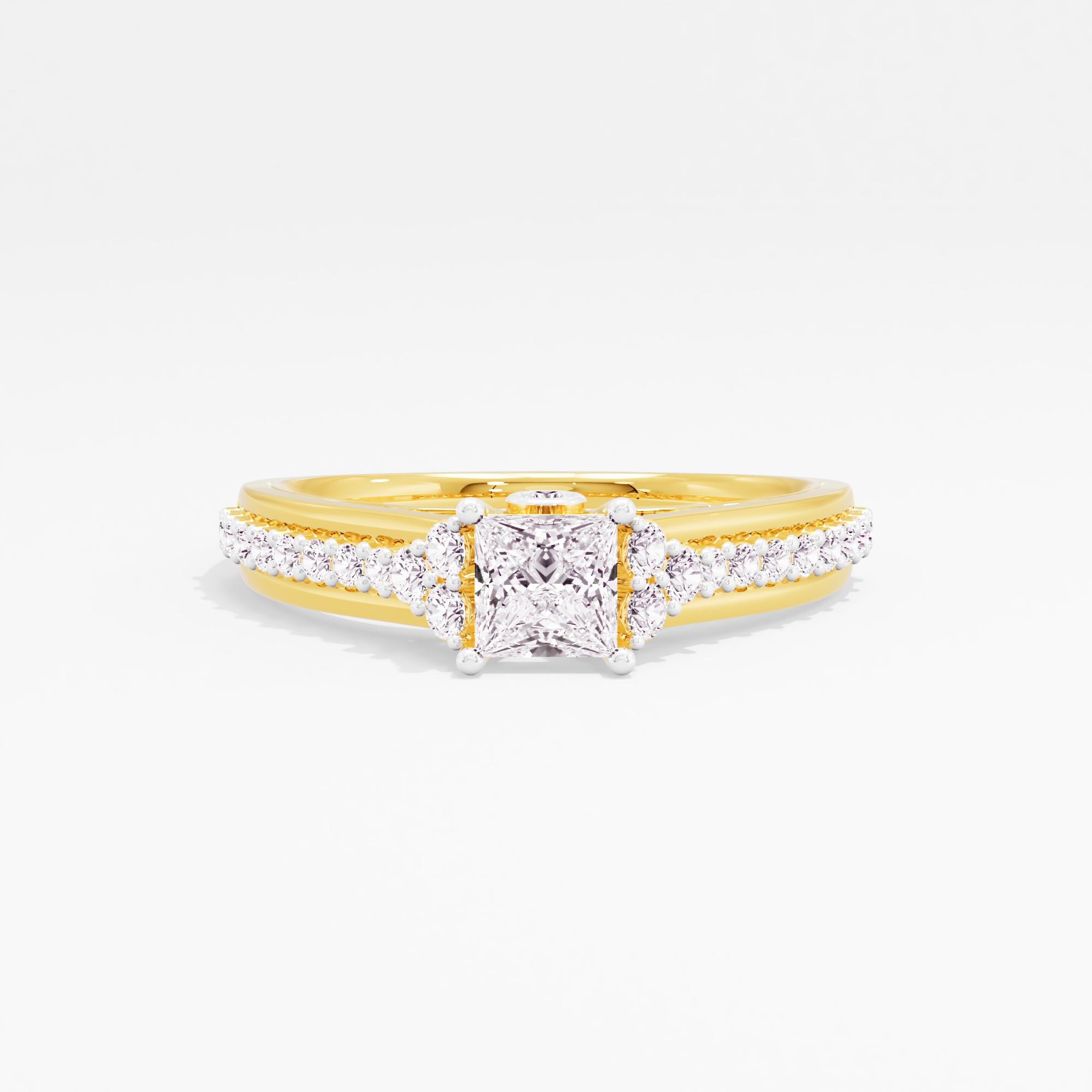 Carmen Sparkle Solitaire Ring in 9KT Yellow Gold (Diamond Quality: FG-VVS VS)