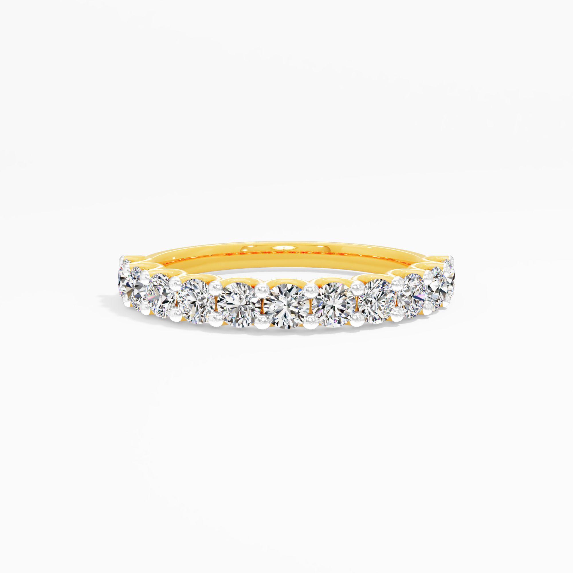The Diwali Lights Diamond Band in 9KT Yellow Gold (FG-VVS VS)