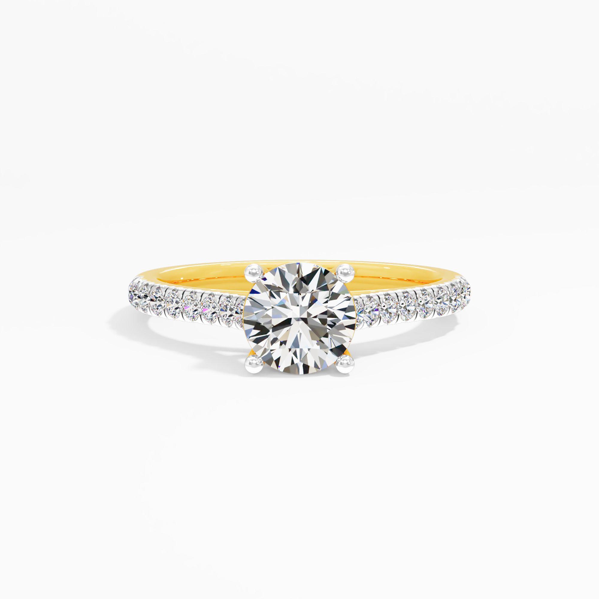 Monarch Spark Solitaire Ring in 9KT Yellow Gold (Diamond Quality: FG-VVS VS)