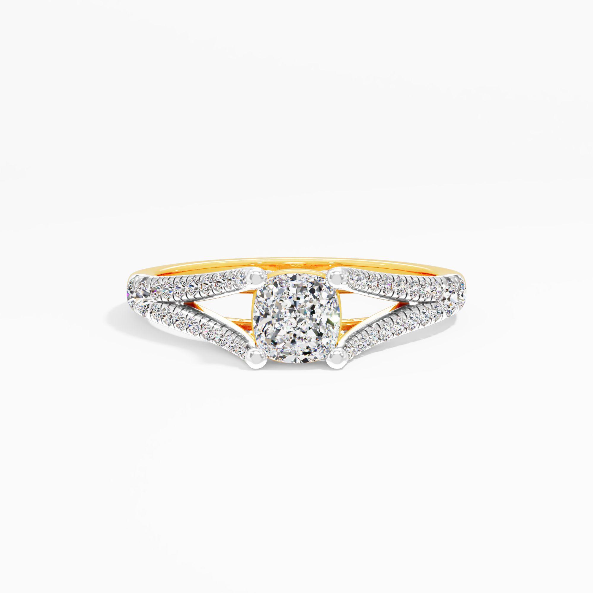 The Riverbend Solitaire Ring in 9KT Yellow Gold (Diamond Quality: FG-VVS VS)