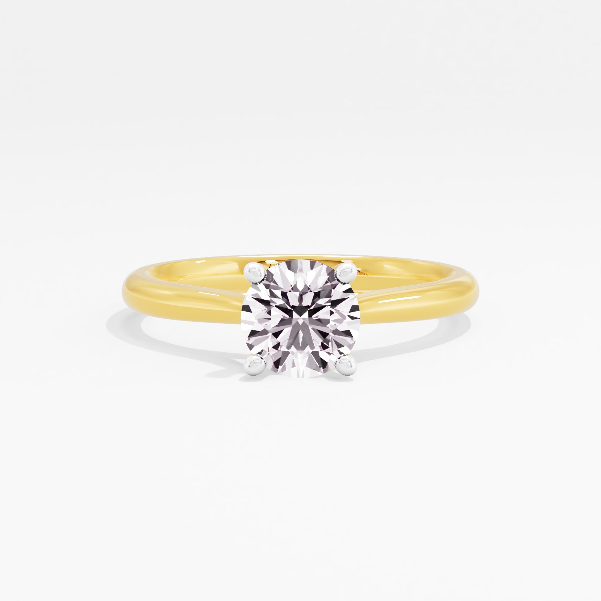 Heirloom Grace Solitaire Ring in 9KT Yellow Gold (Diamond Quality: FG-VVS VS)