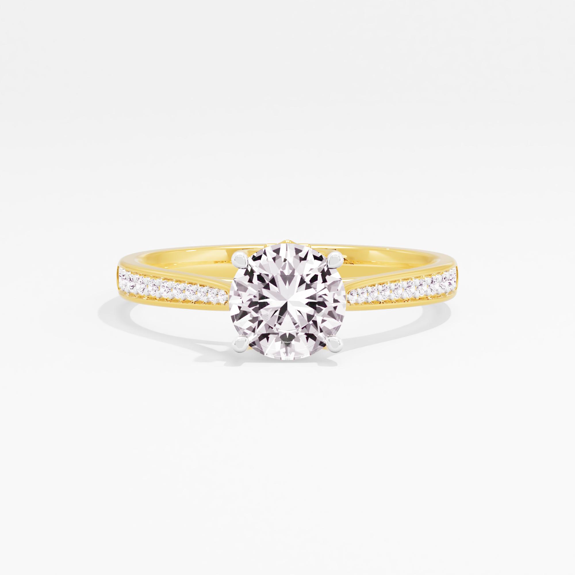 Astral Glimmer Solitaire Ring in 9KT Yellow Gold (Diamond Quality: FG-VVS VS)