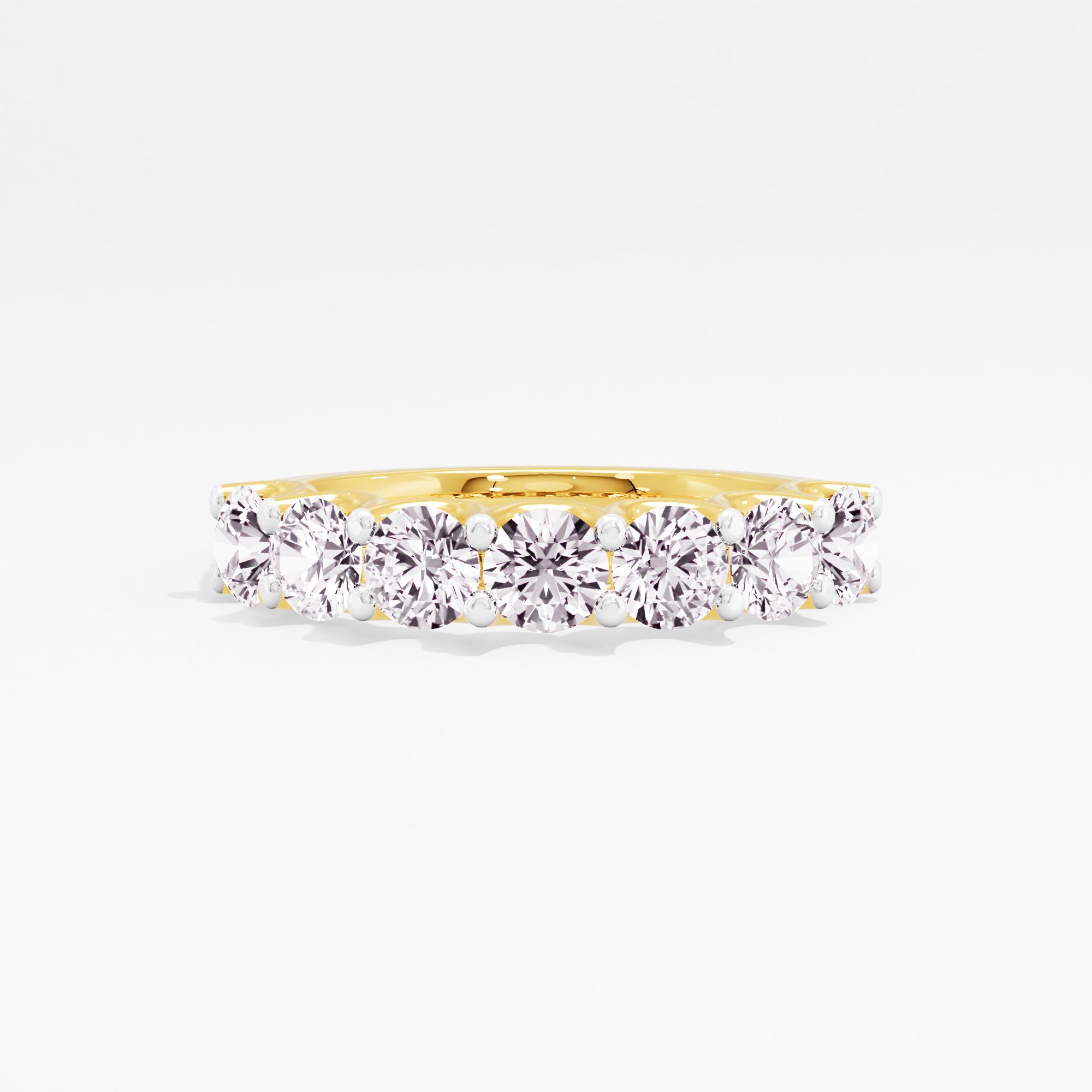 Serenity Sweep 7 Stone Half Eternity Band in 9KT Yellow Gold (Diamond Quality: FG-VVS VS)