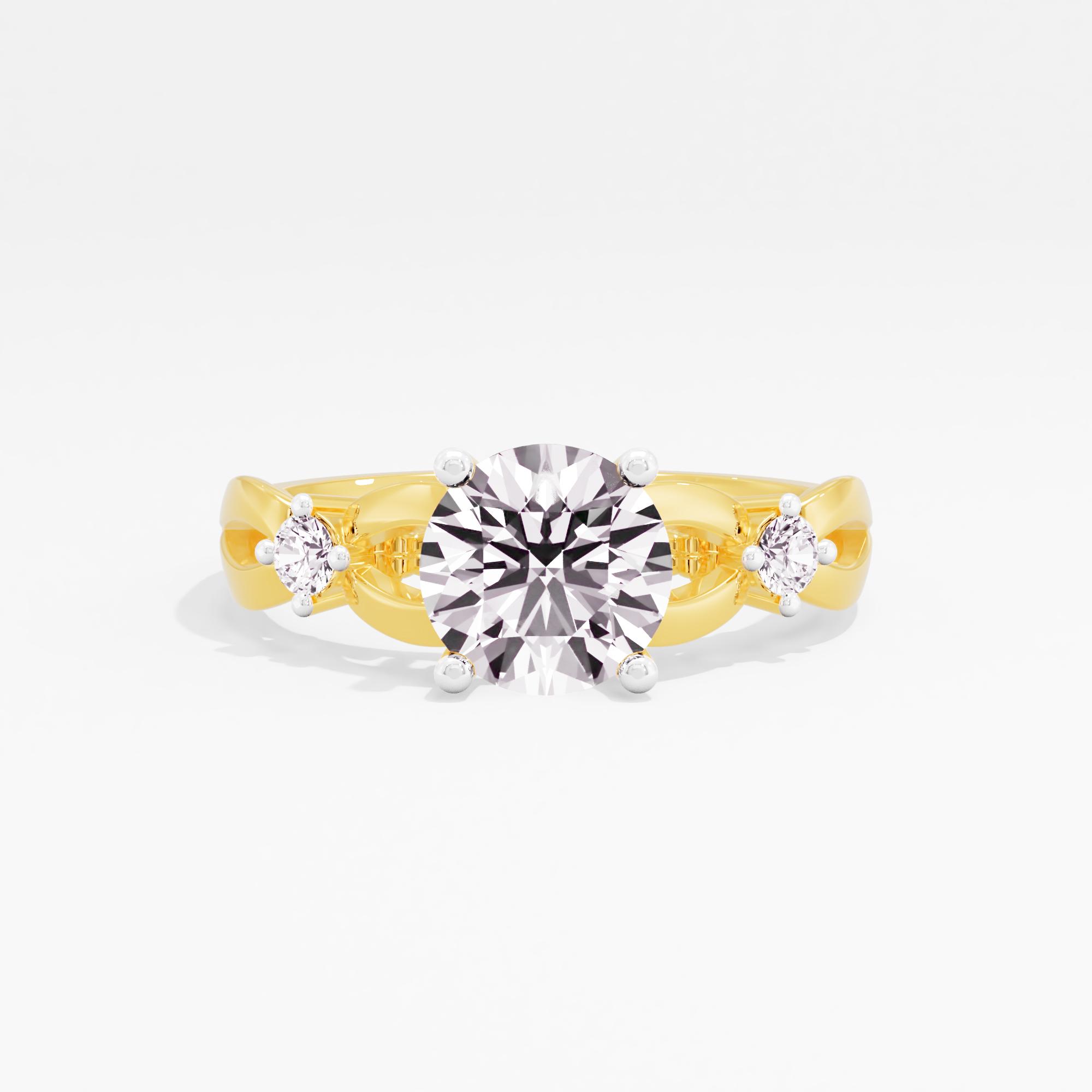 Ethereal Promise Solitaire Ring in 9KT Yellow Gold (Diamond Quality: FG-VVS VS)