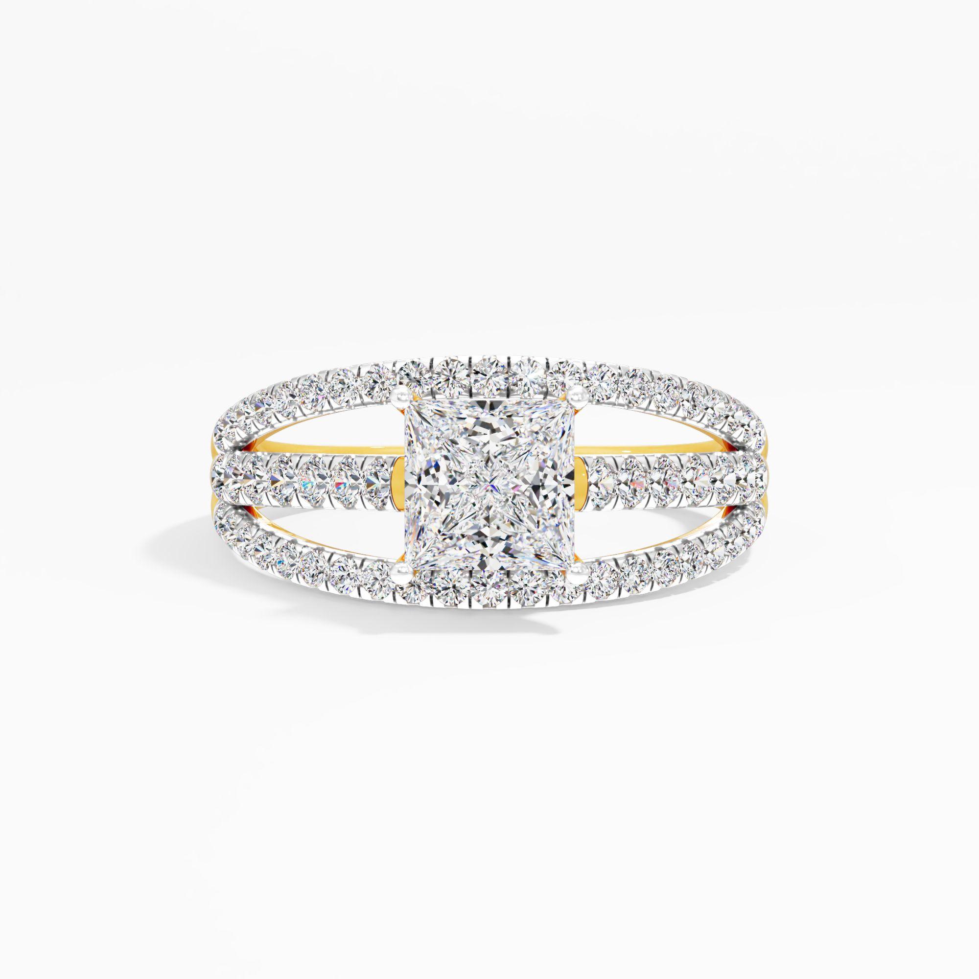 Iris Radiance Solitaire Ring in 9KT Yellow Gold (Diamond Quality: FG-VVS VS)