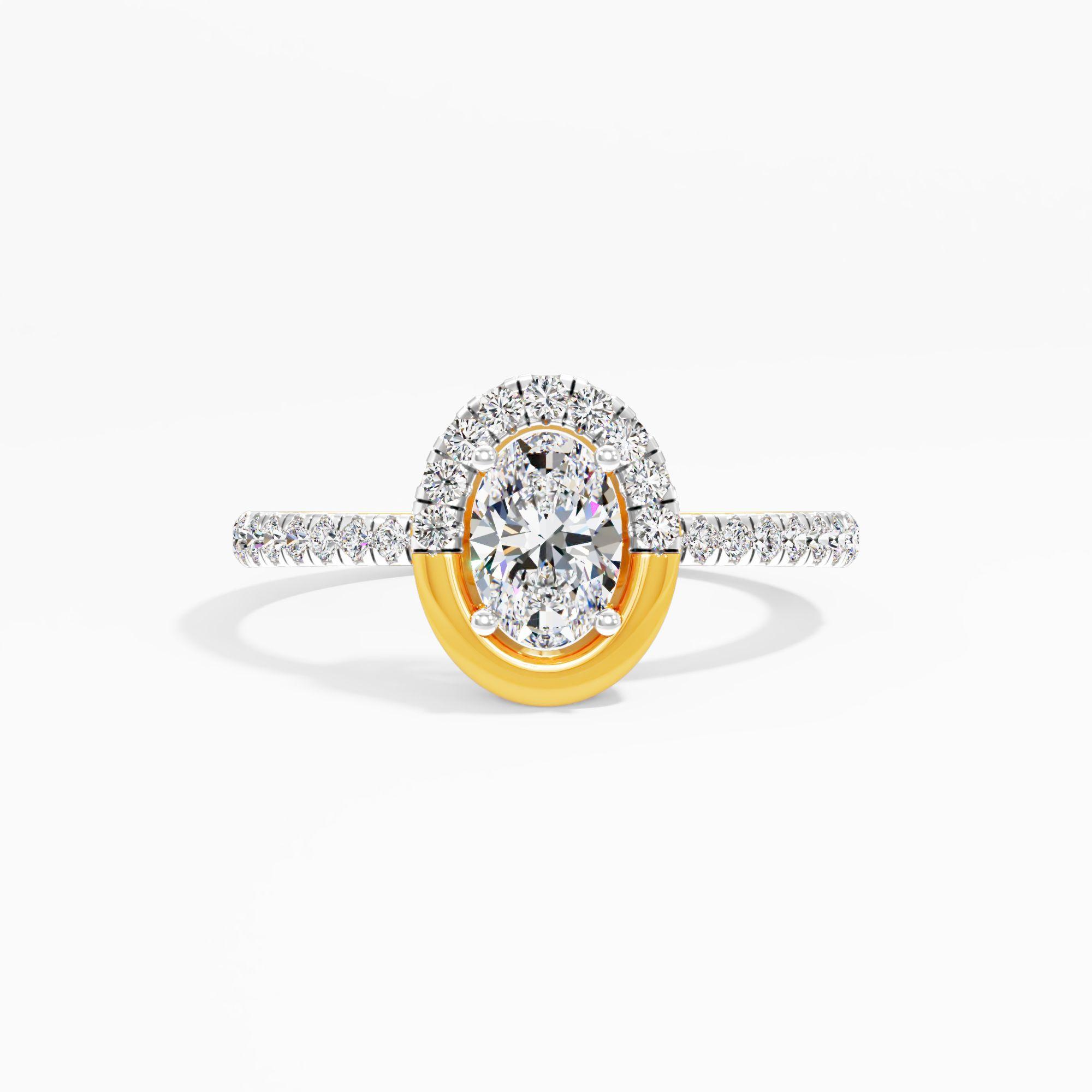 Arcelle Solitaire Ring in 9KT Yellow Gold (Diamond Quality: FG-VVS VS)