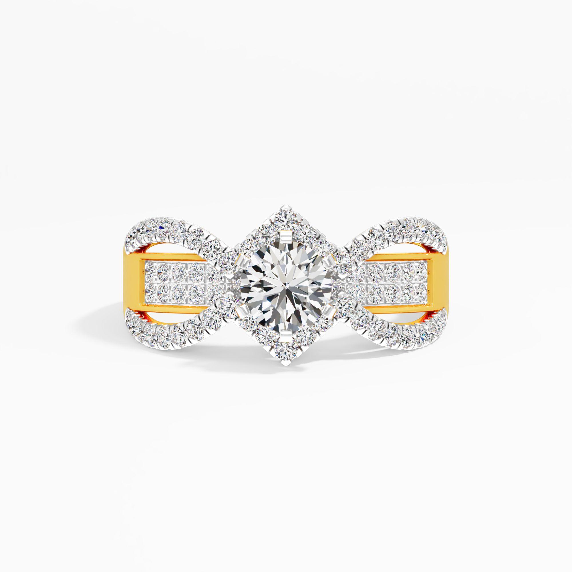 Ivy Bliss Solitaire Ring in 9KT Yellow Gold (Diamond Quality: EF-VVS VS)