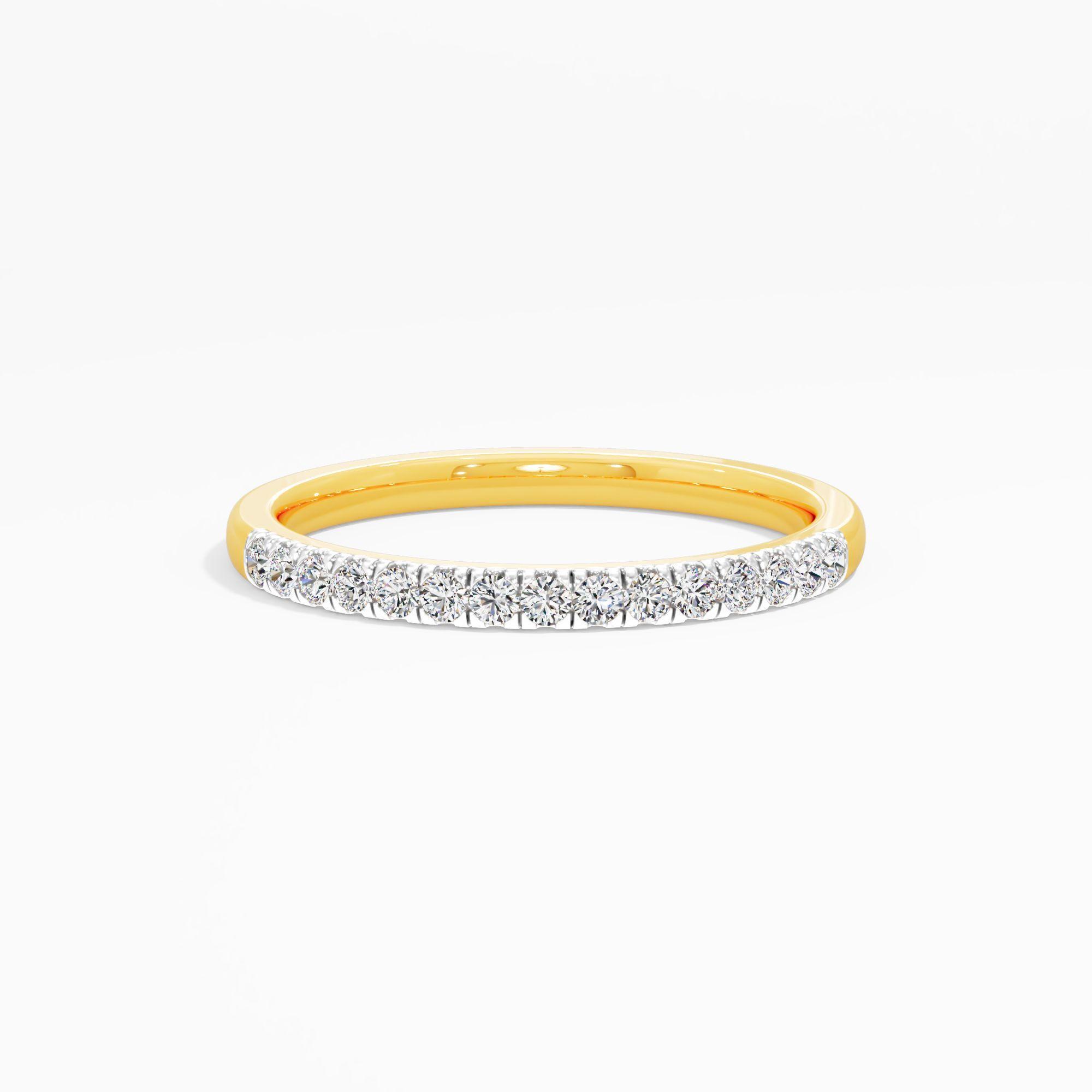 Classic Diamond Wedding Band in 9KT Yellow Gold (Diamond Quality: FG-VVS VS)