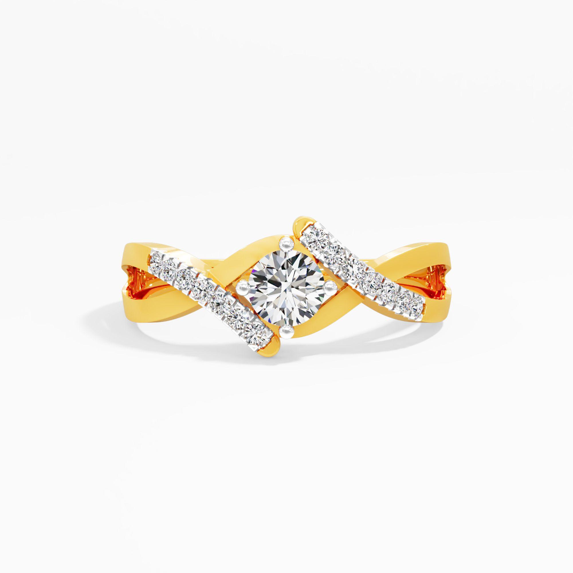 Love's Signature Solitaire Ring in 9KT Yellow Gold (Diamond Quality: FG-VVS VS)
