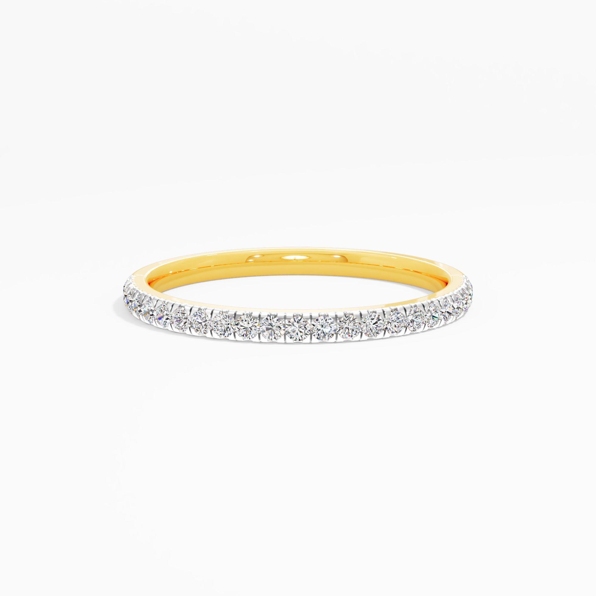 Classic Pavé Diamond Eternity Band in 9KT Yellow Gold (Diamond Quality: FG-VVS VS)
