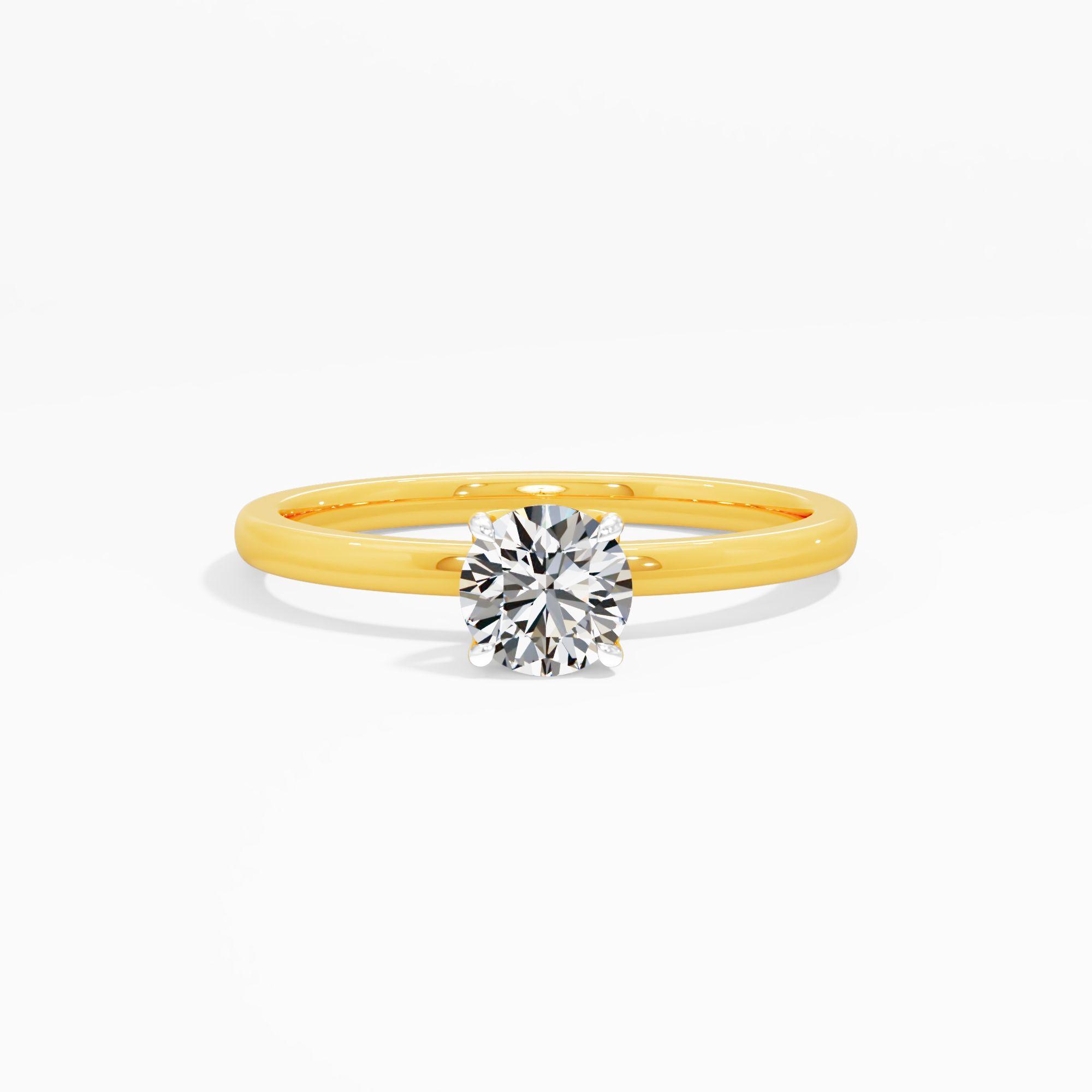 Pure Radiance Solitaire Ring in 9KT Yellow Gold (Diamond Quality: FG-VVS VS)