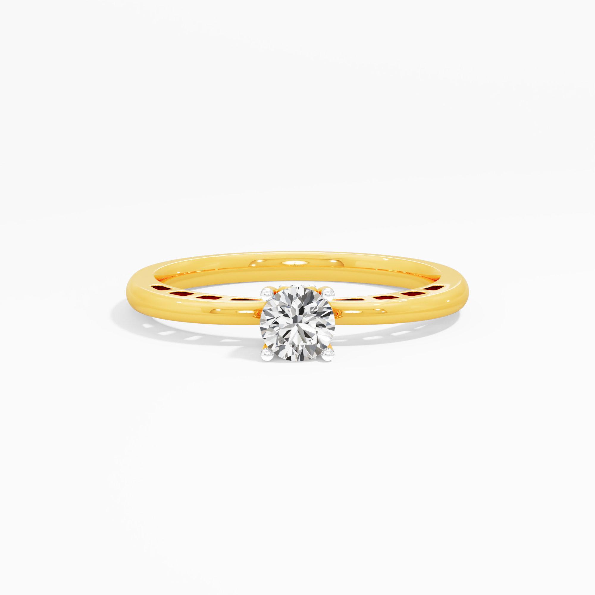 The Eternal Solitaire Ring in 9KT Yellow Gold (Diamond Quality: FG-VVS VS)