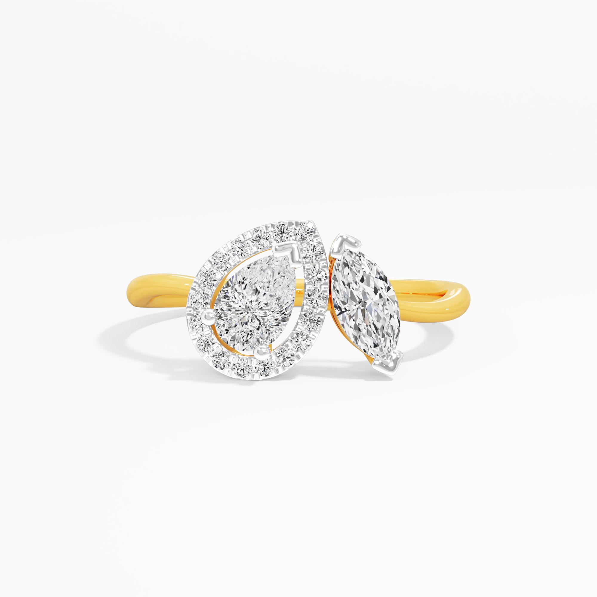 Golden Whisper Diamond Ring in 9KT Yellow Gold (Diamond Quality: FG-VVS VS)
