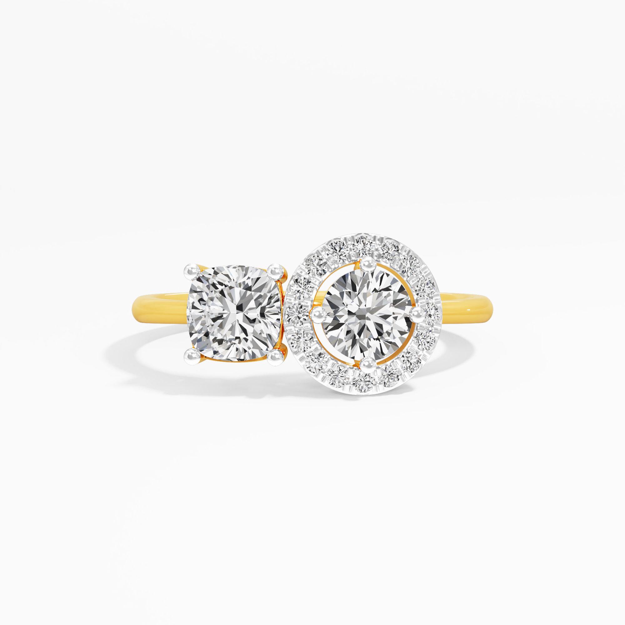 Regal Embrace Diamond Ring in 9KT Yellow Gold (Diamond Quality: FG-VVS VS)