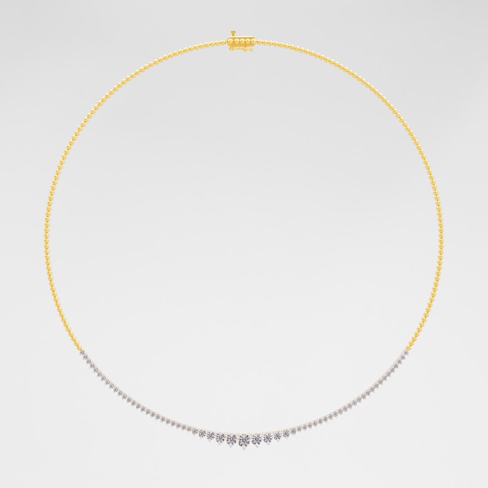 Nirvana Strand Tennis Necklace in 9KT Yellow Gold (Diamond Quality: FG-VVS VS)