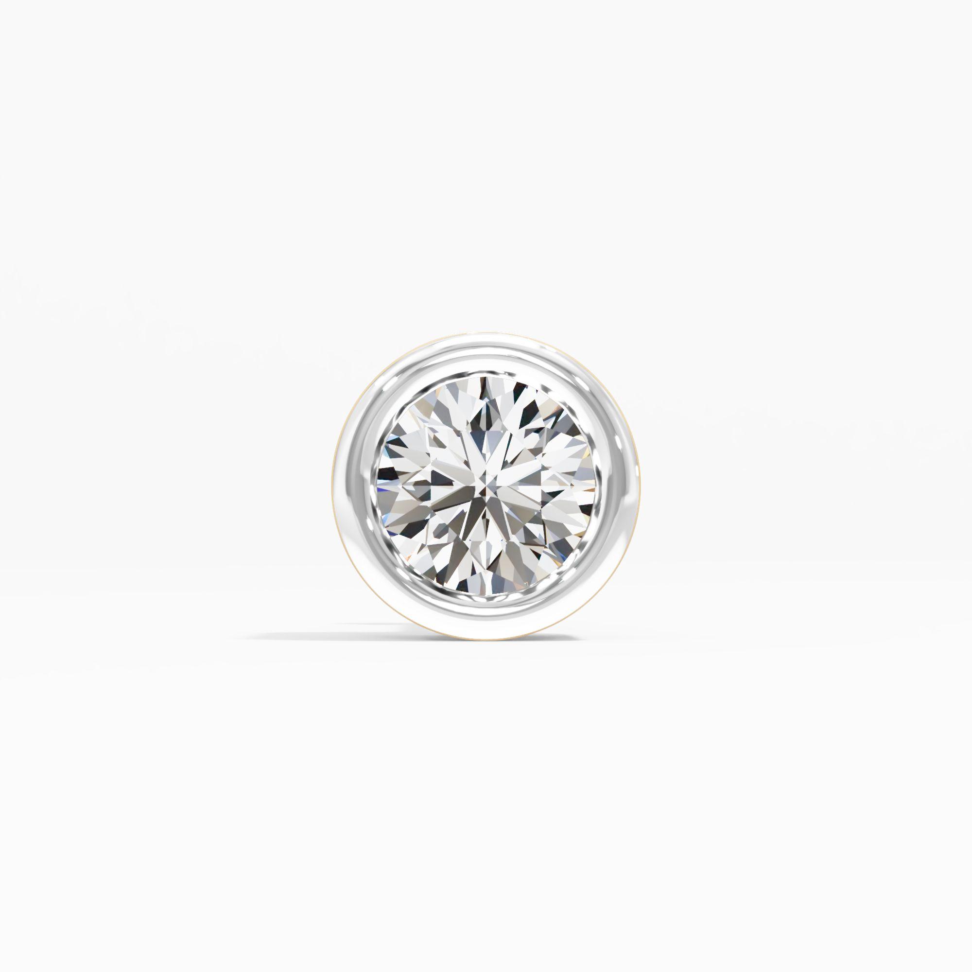 Classic Bezel Solitaire Nosepin in 9KT Yellow Gold (Diamond Quality: FG-VVS VS)