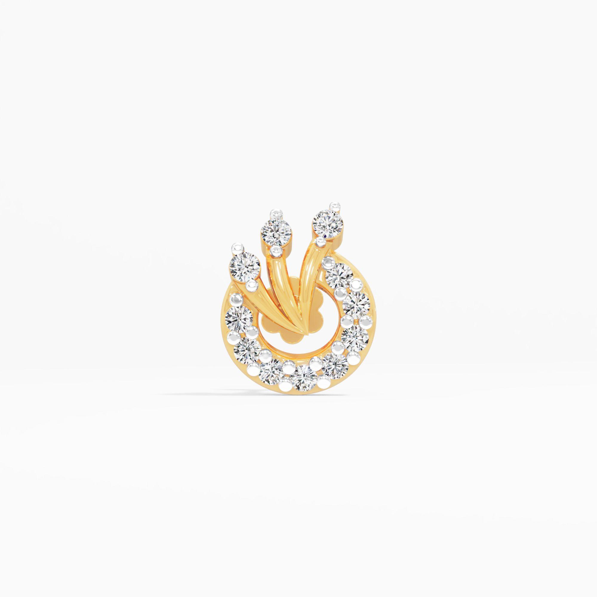 Celebration Spark Nose Pin in 9KT Yellow Gold (Diamond Quality: FG-VVS VS)
