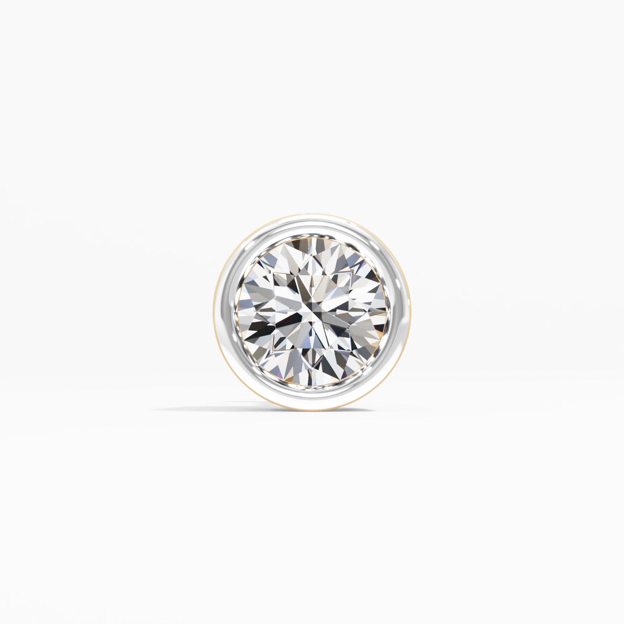 The Floating Bezel Solitaire Nosepin in 9KT Yellow Gold (Diamond Quality: FG-VVS VS)