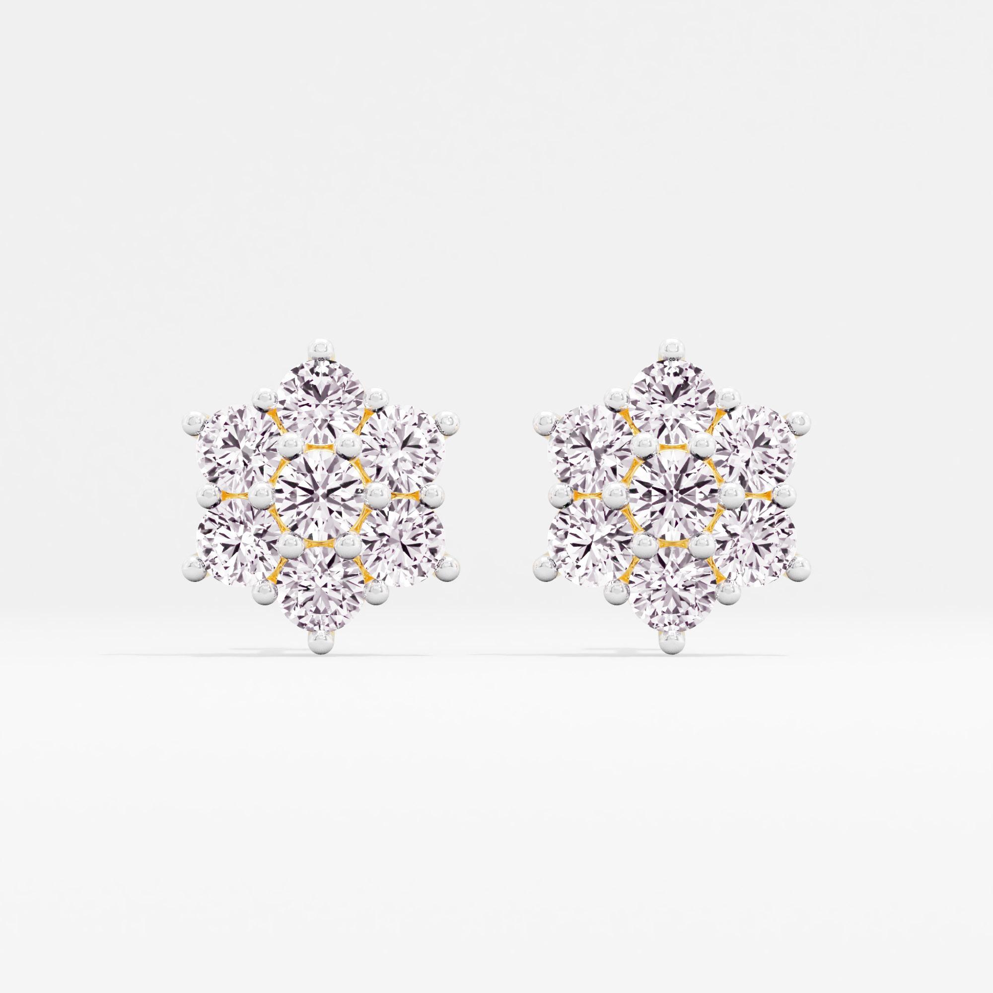 Simply Starstruck Cluster Stud Earrings in 9KT Yellow Gold (Diamond Quality: FG-VVS VS)