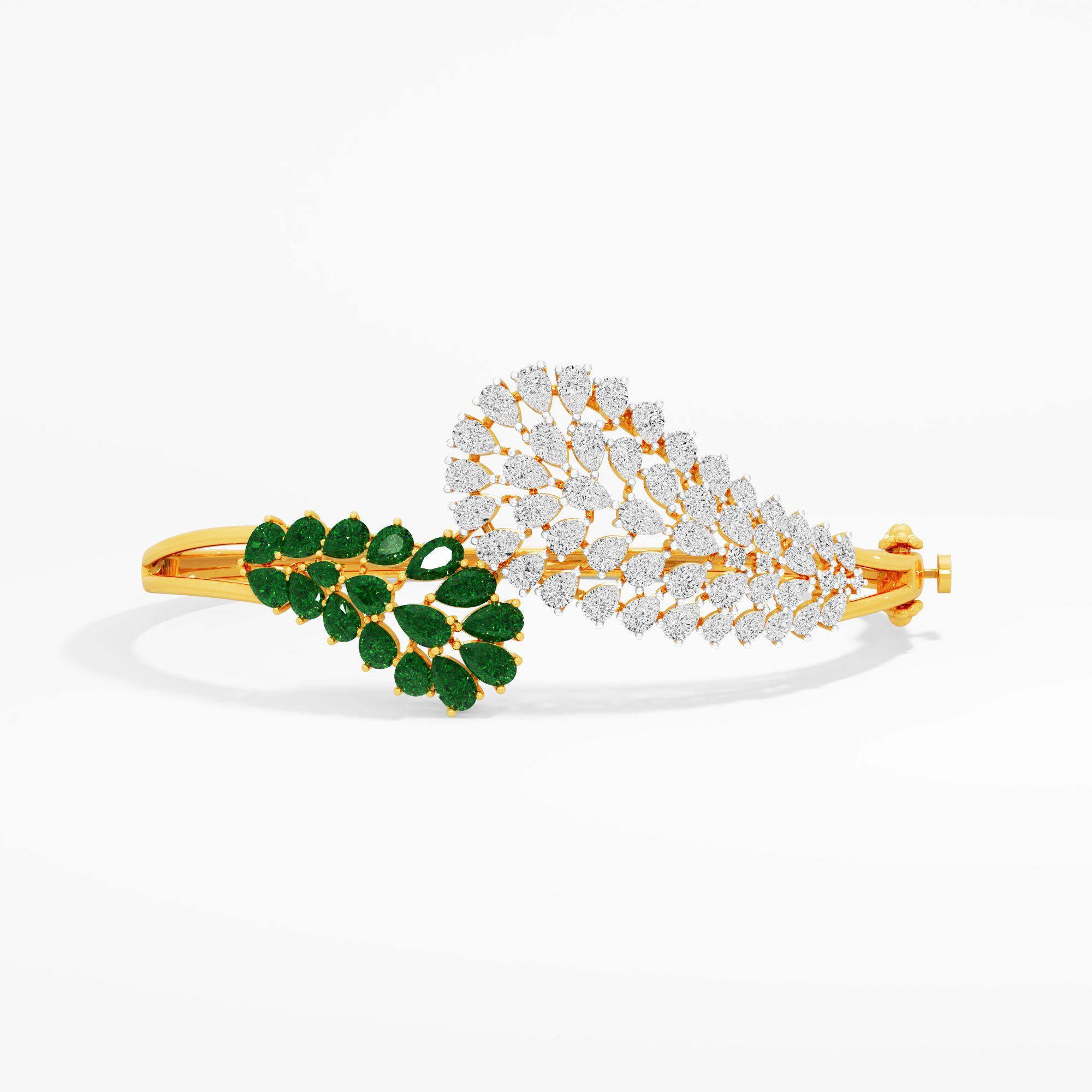 Ivy Bloom Diamond Bracelet in 9KT Yellow Gold (Diamond Quality: FG-VVS VS)