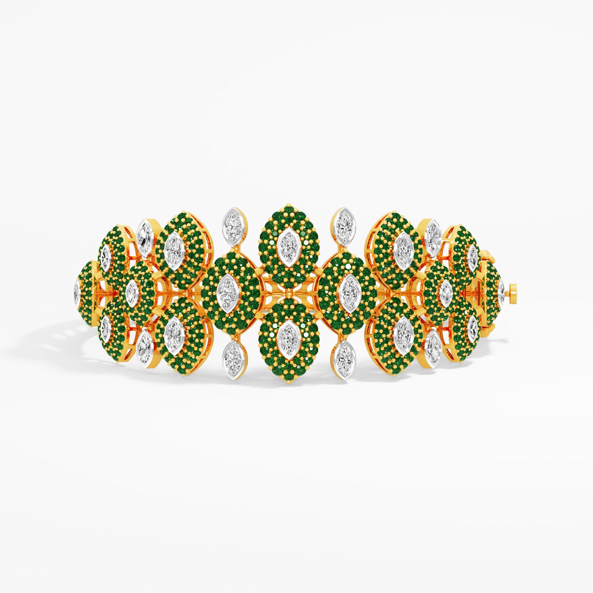 Woven Wonder Diamond Bracelet in 9KT Yellow Gold (Diamond Quality: FG-VVS VS)