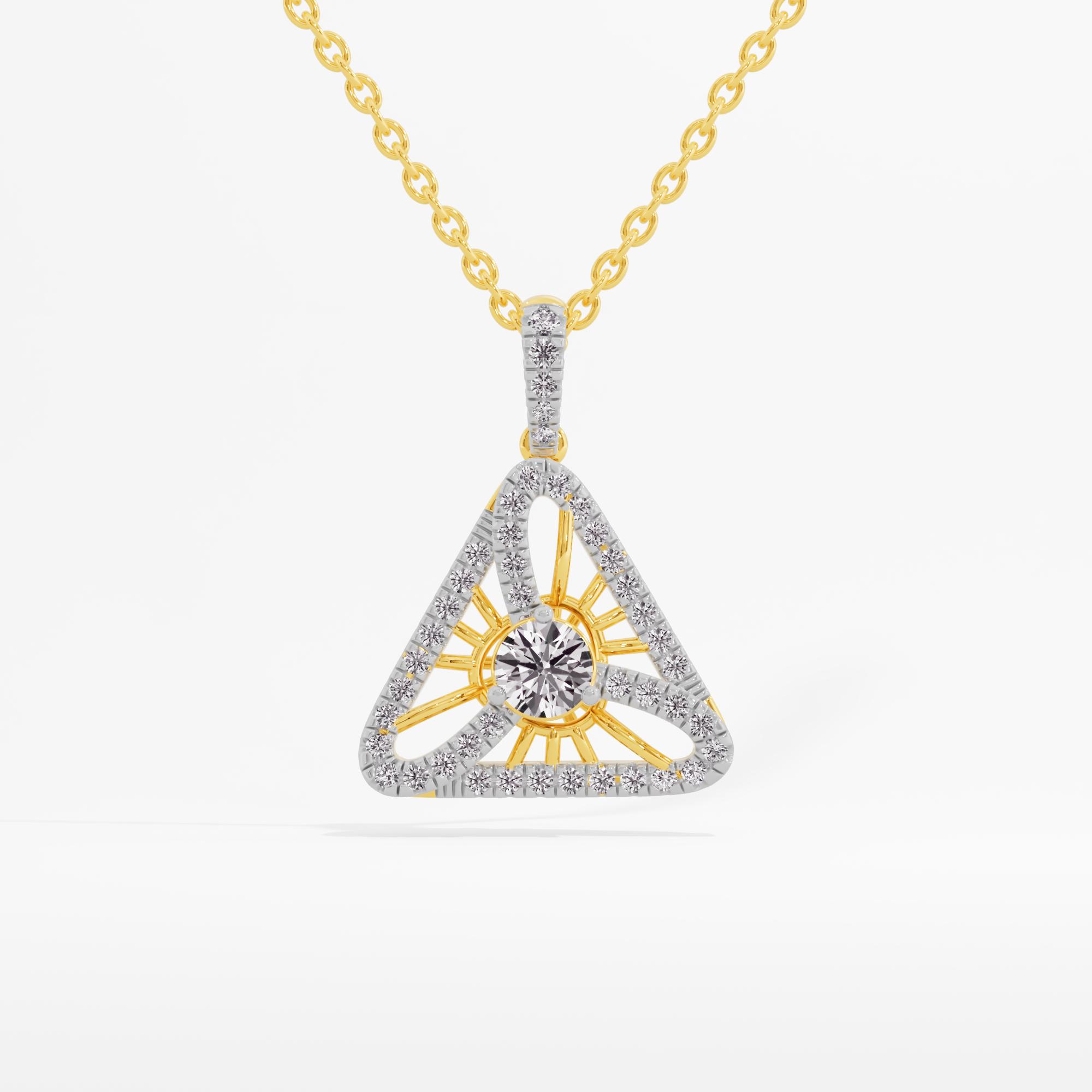 TriStar Allure Solitaire Pendant in 9KT Yellow Gold (Diamond Quality: FG-VVS VS)