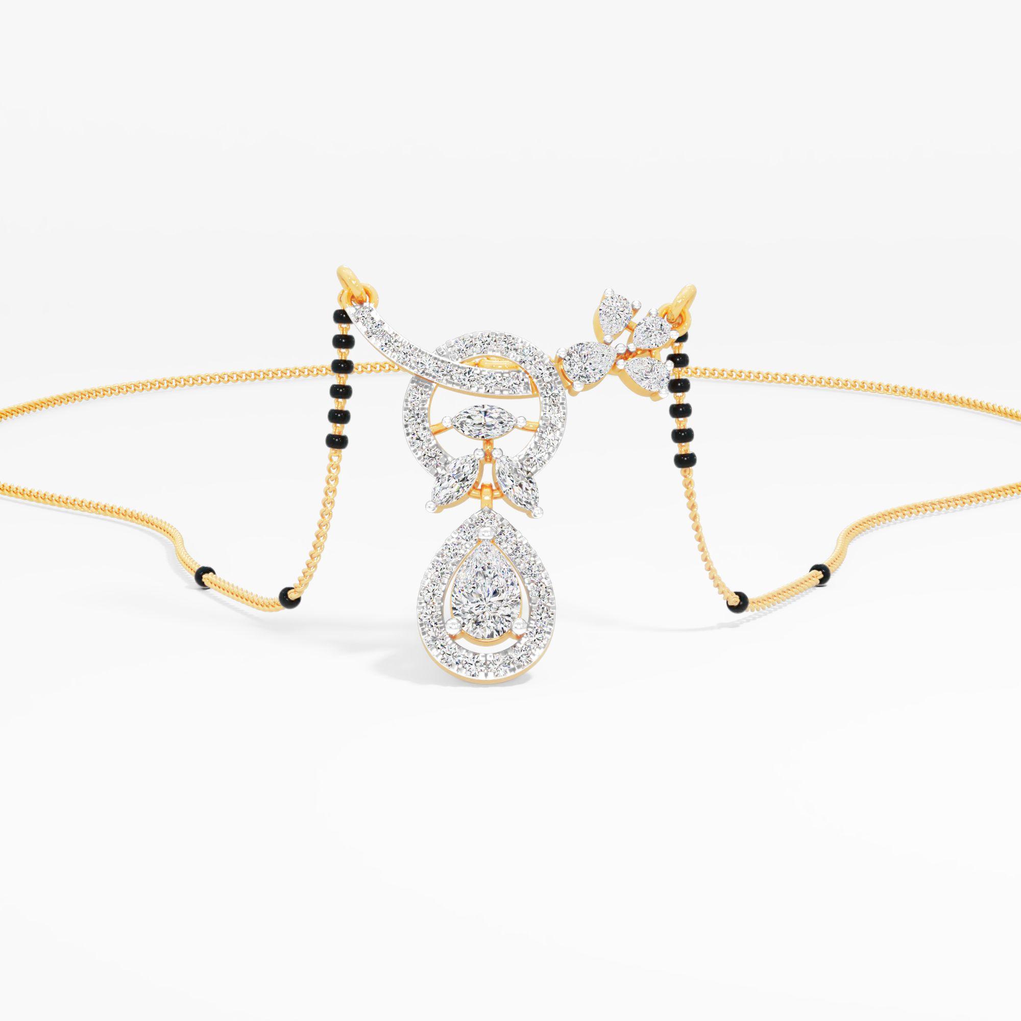 The Queen's Favor Mangalsutra in 9KT Yellow Gold (Diamond Quality: FG-VVS VS)