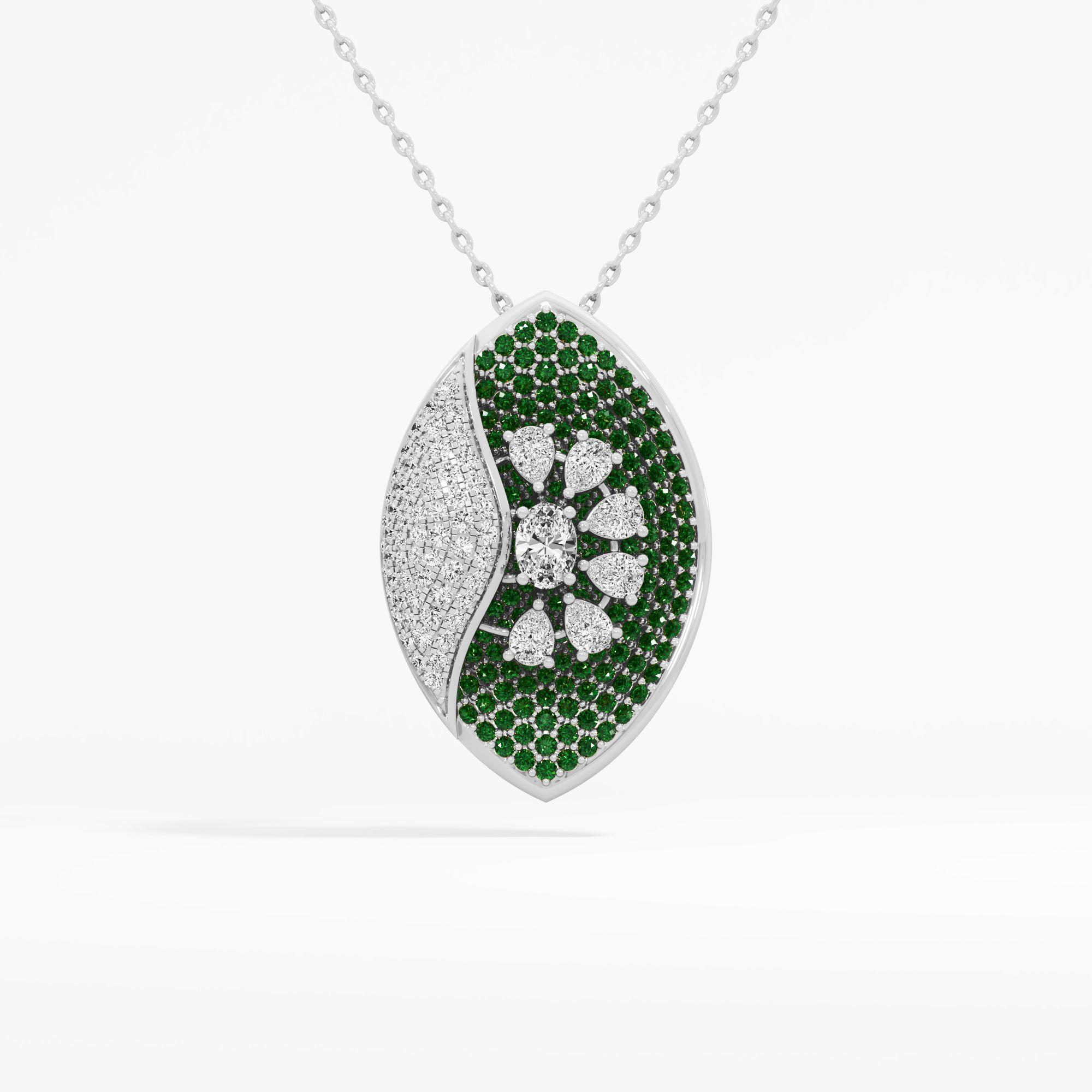 Sylvan Eye Diamond Pendant in 18KT White Gold (Diamond Quality: FG-VVS VS)