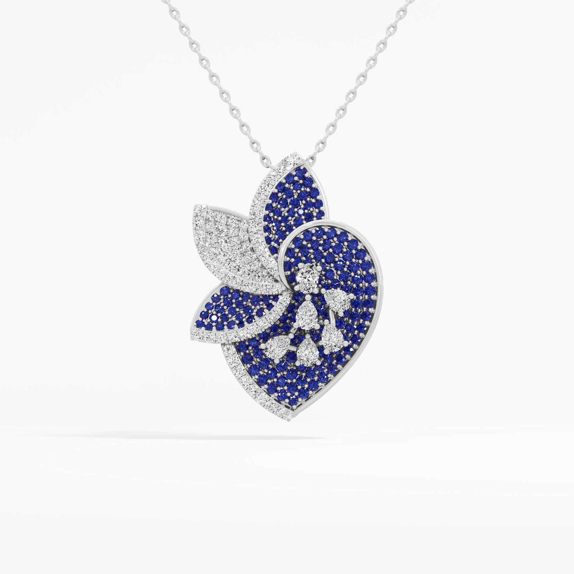 Cherished Bloom Diamond Pendant in 18KT White Gold (Diamond Quality: FG-VVS VS)
