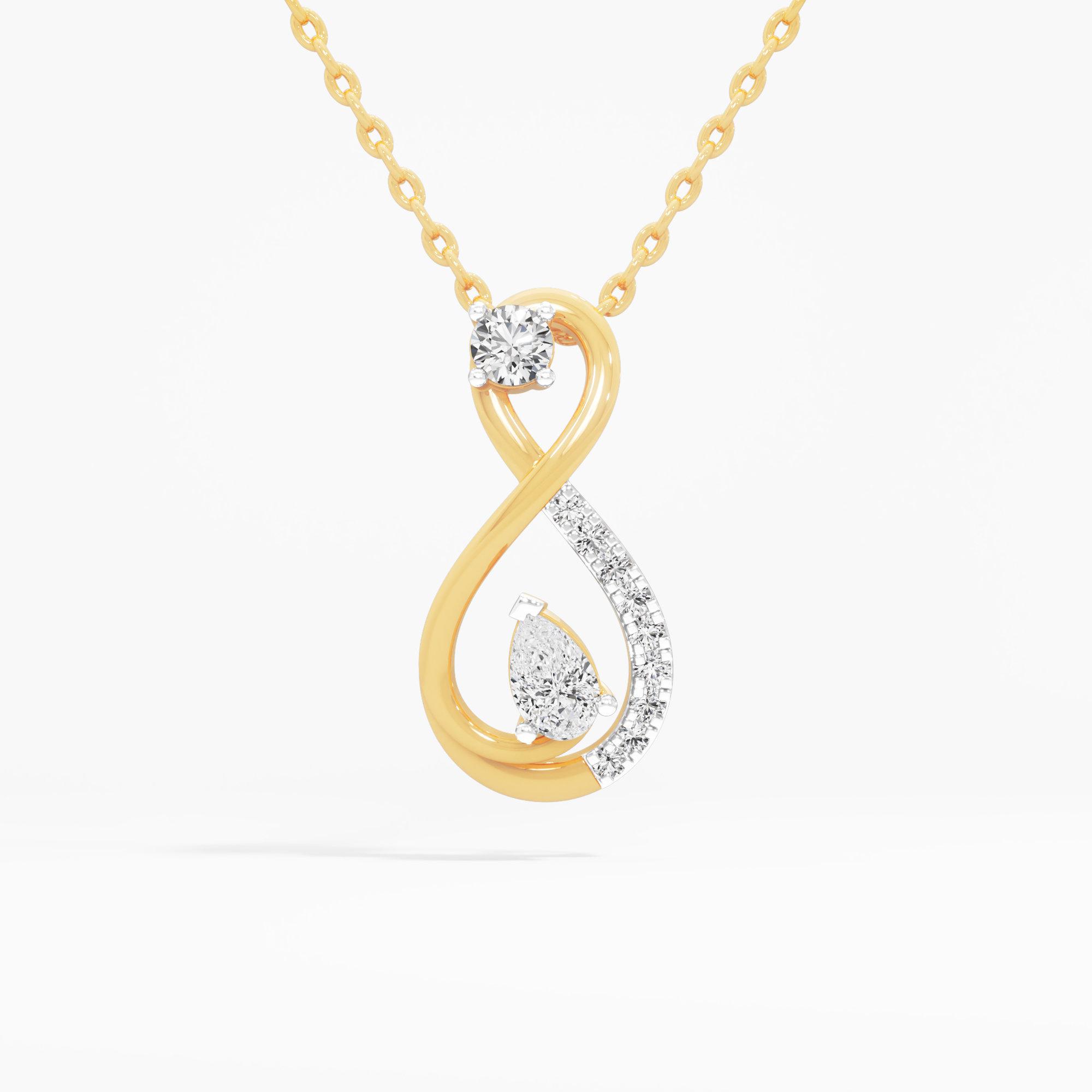 Eternal Radiance Diamond Pendant in 9KT Yellow Gold (Diamond Quality: EF-VVS)