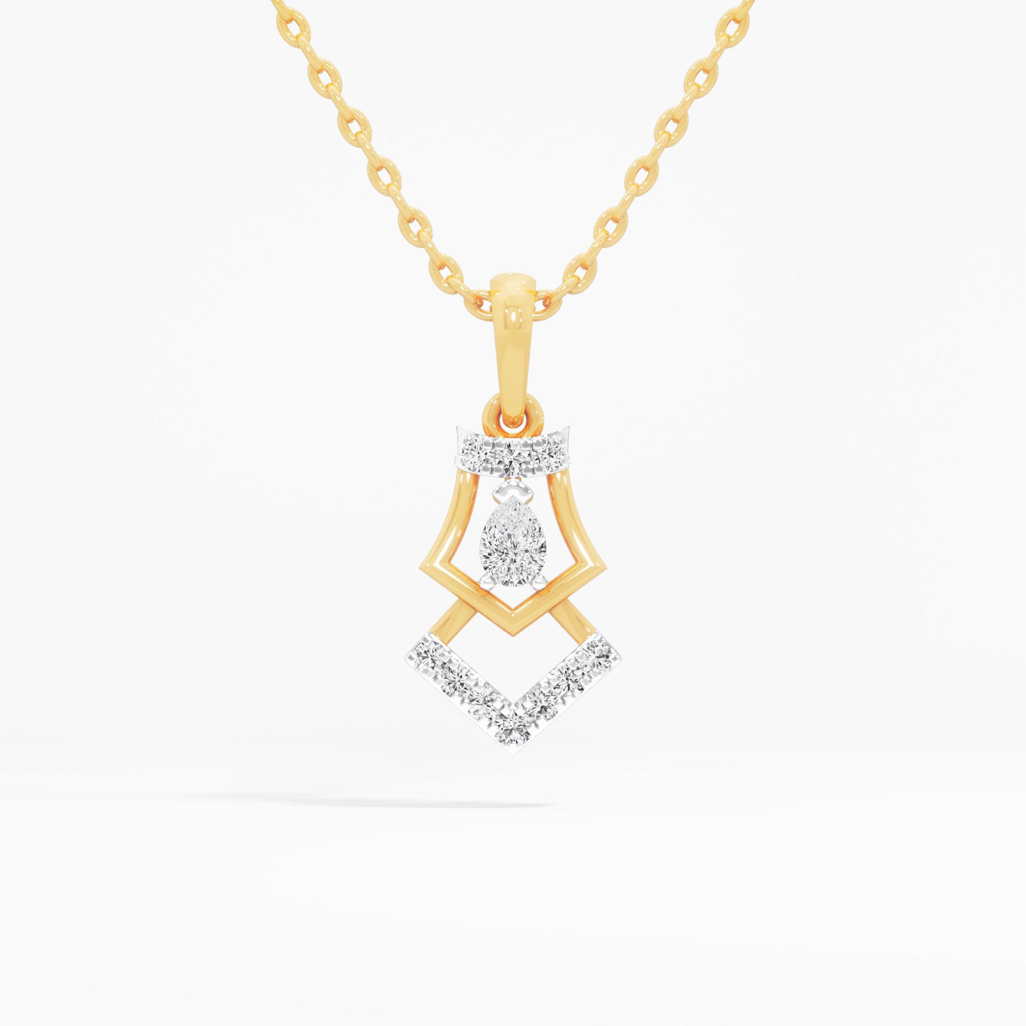 Crossroads Kite Diamond Pendants | Individual Pendant in 9KT Yellow Gold (Diamond Quality: FG-VVS VS)