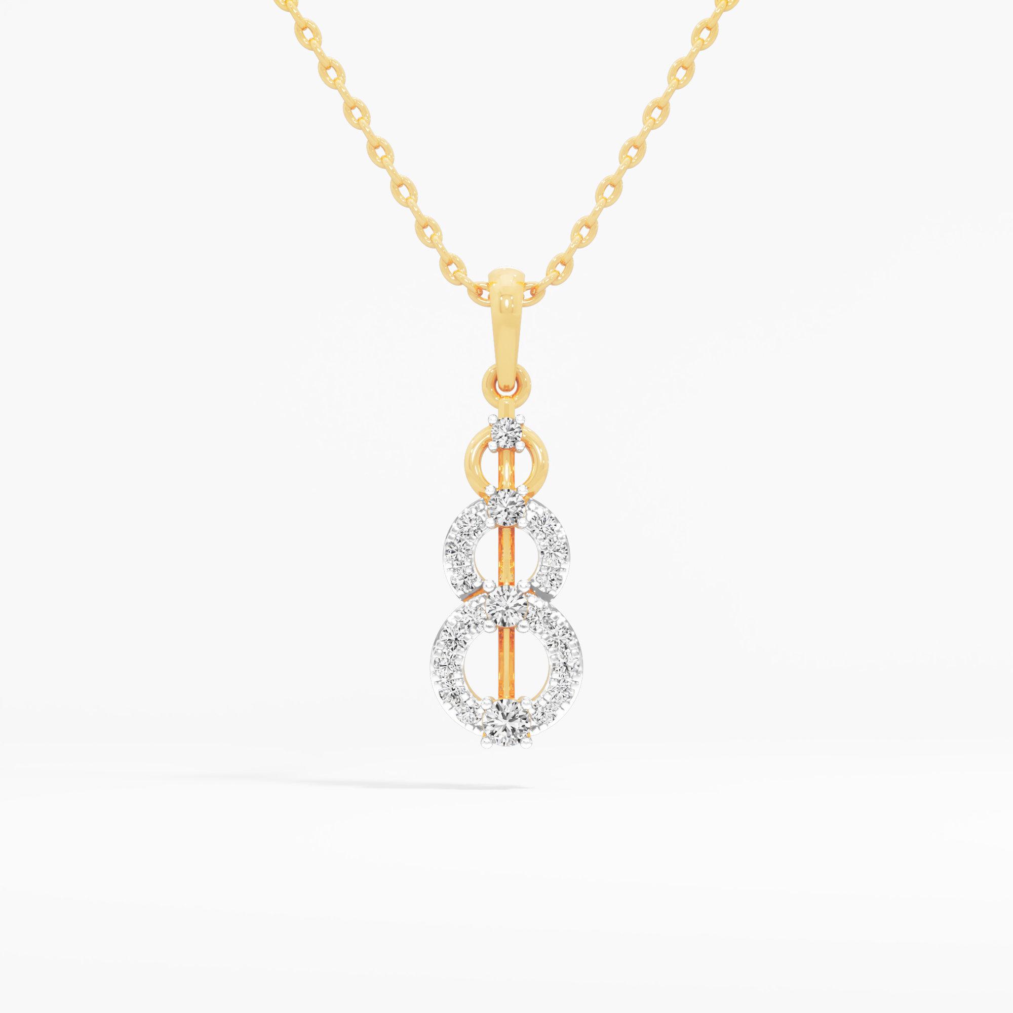 Infinite Charm Diamond Pendants | Individual Pendant in 9KT Yellow Gold (Diamond Quality: FG-VVS VS)