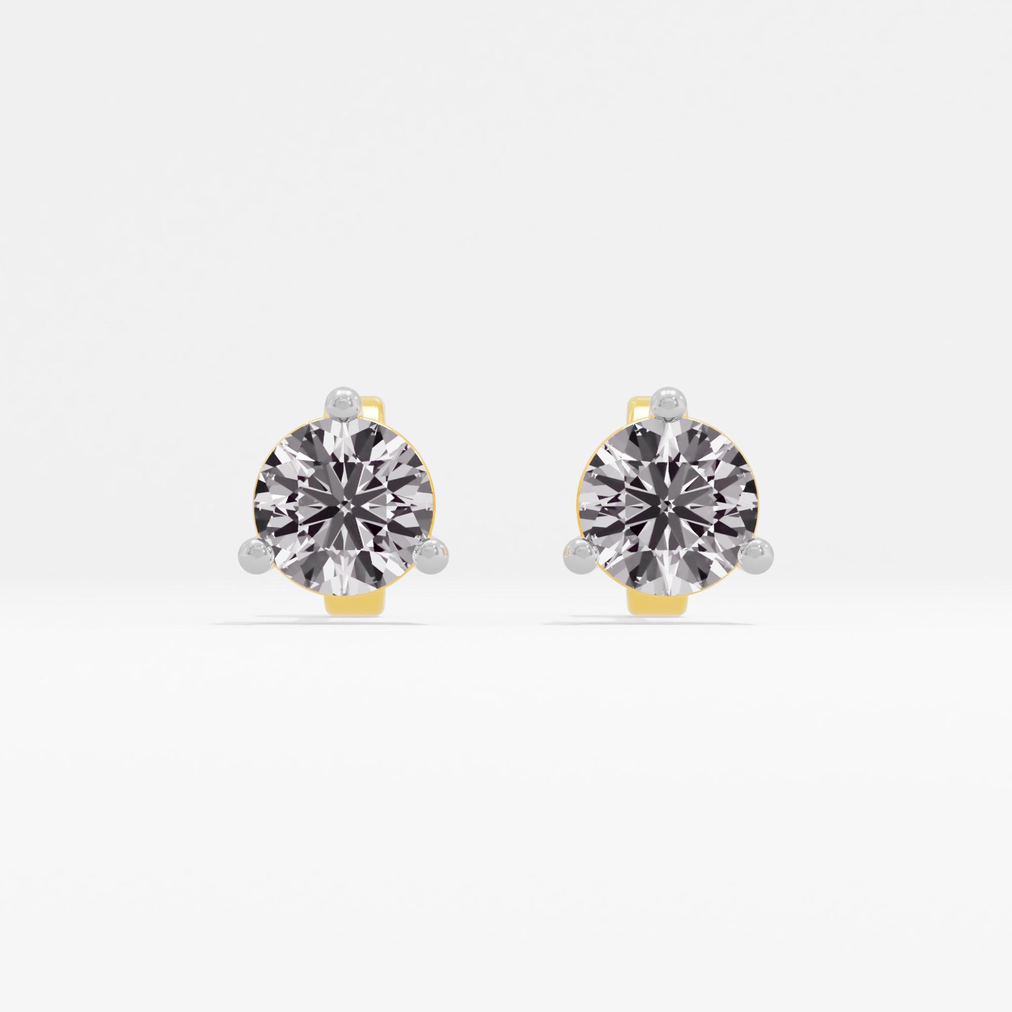 Lilian Beauty Solitaire Stud Earrings in 9KT Yellow Gold (Diamond Quality: FG-VVS VS)