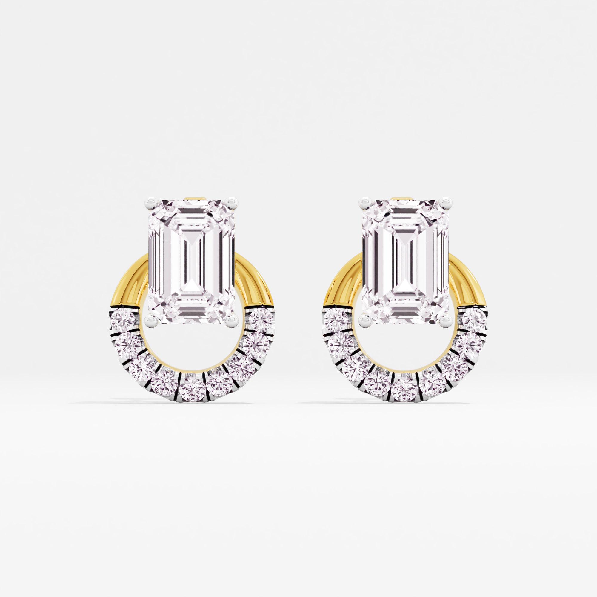 Circlique Solitaire Stud Earrings in 9KT Yellow Gold (Diamond Quality: FG-VVS VS)